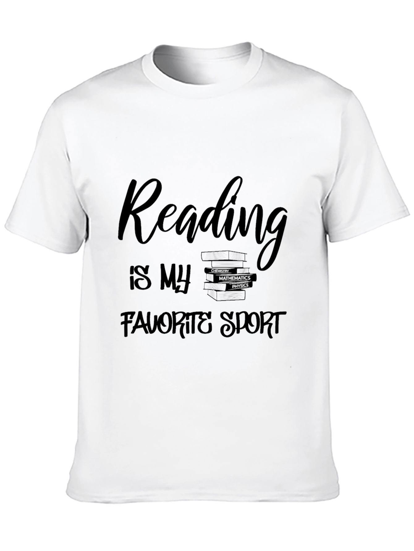 Reading is My Favorite Sport Black T-Shirt