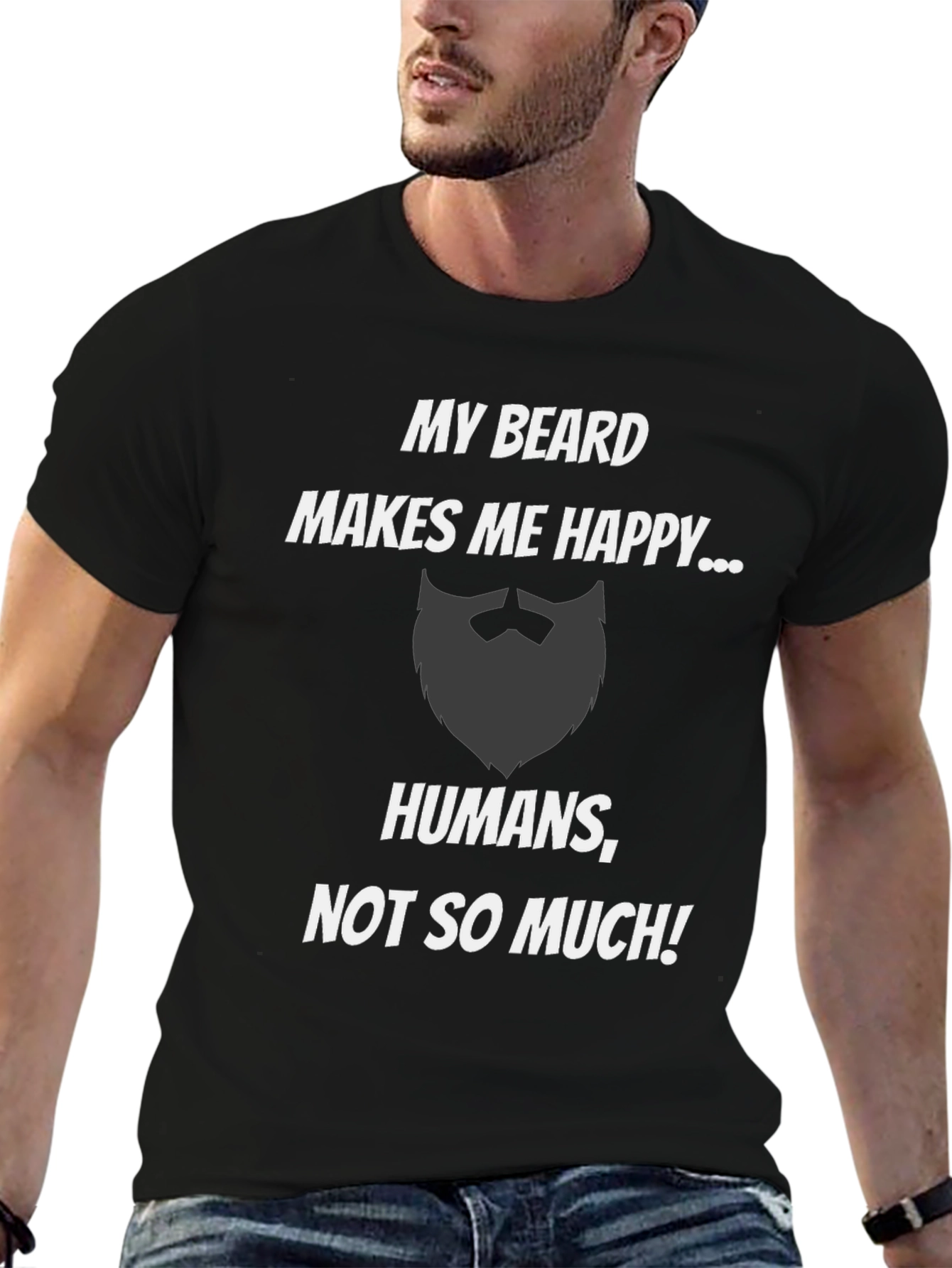 My Beard Makes Me Happy Graphic Tee