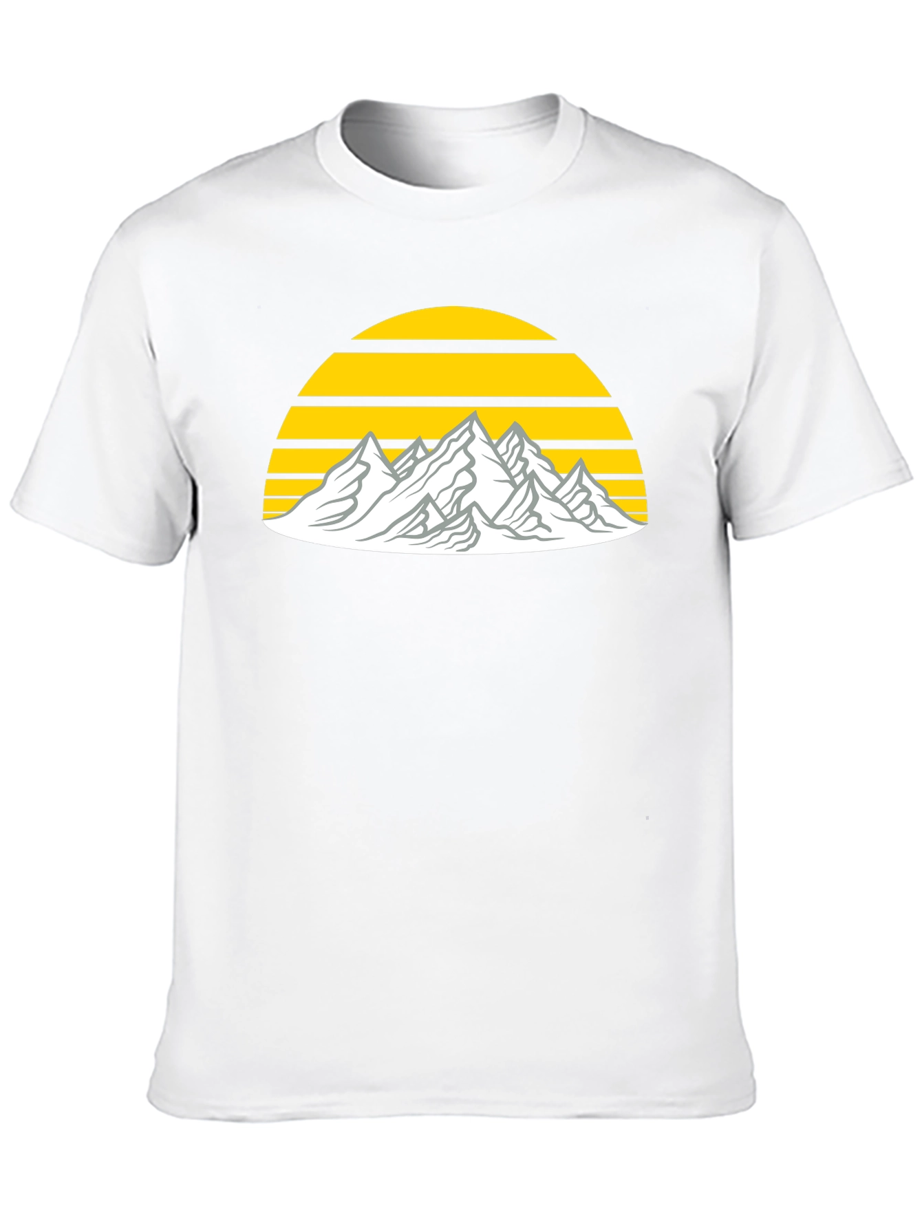 Mountain Sunset Graphic Tee - Black Cotton Blend