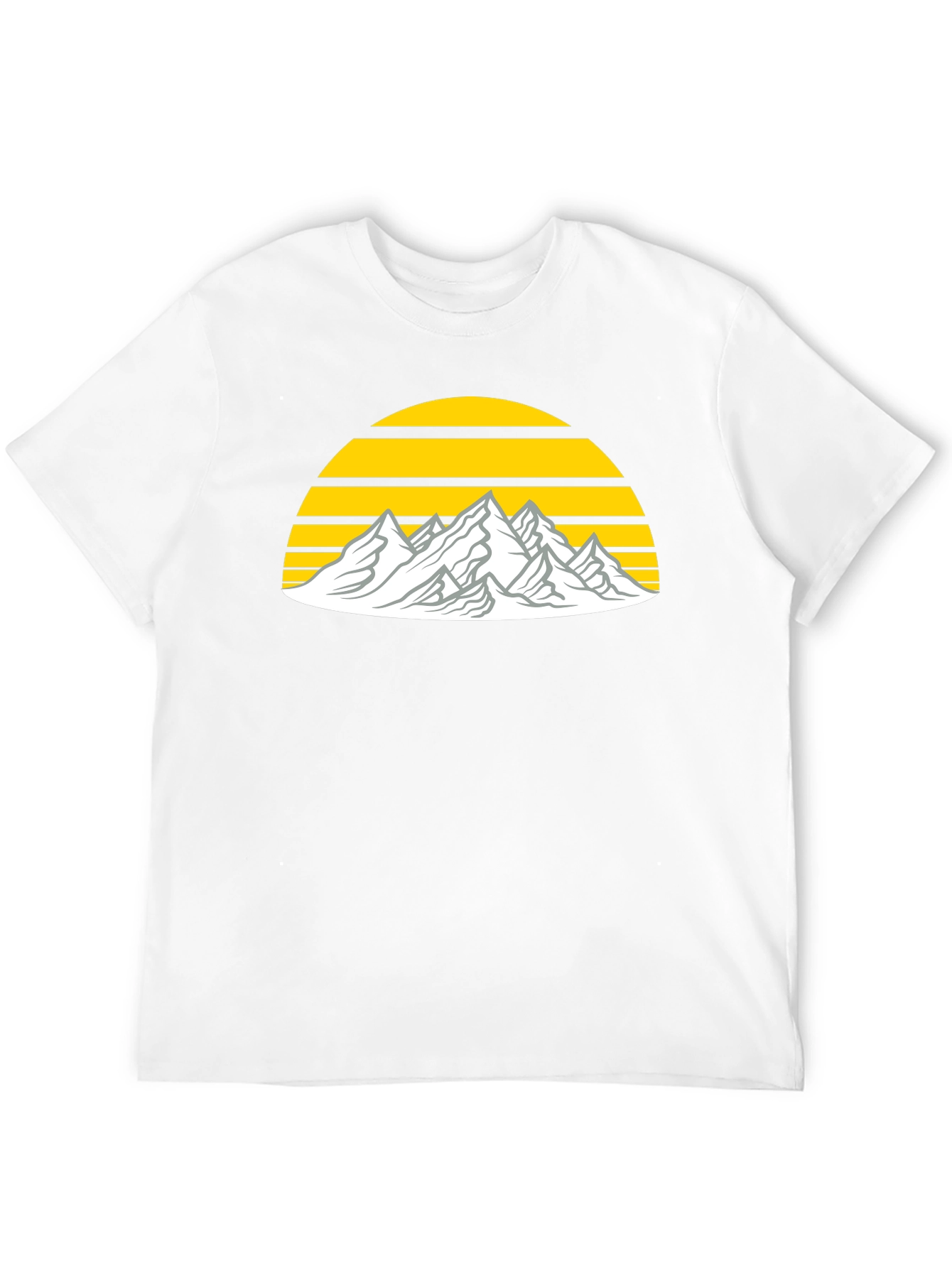Mountain Sunset Graphic Tee - Black Cotton Blend