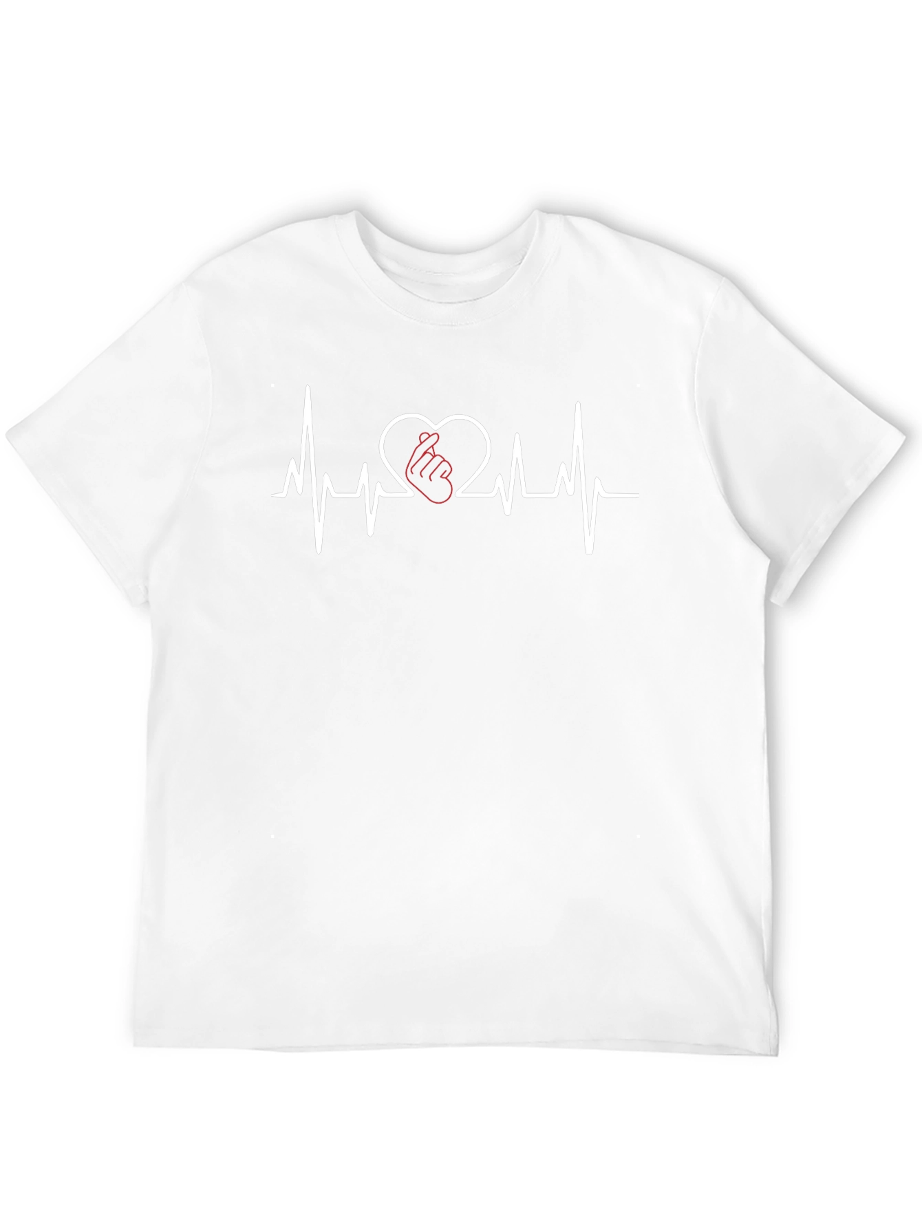 Heartbeat Finger Heart T-Shirt - Love Gesture Tee
