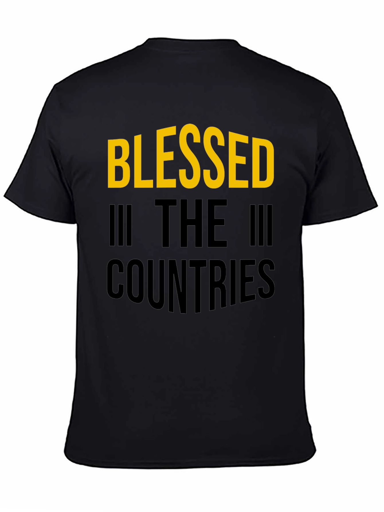 Blessed Countries Graphic Tee - Stylish Black T-Shirt