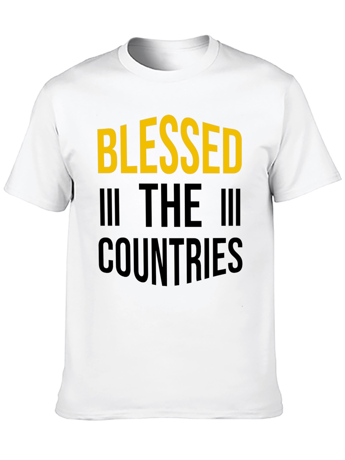 Blessed Countries Graphic Tee - Stylish Black T-Shirt