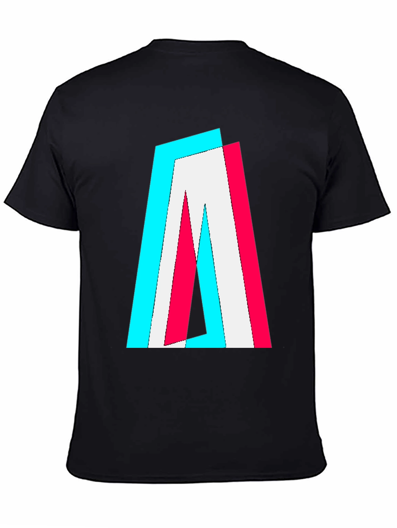 Trendy Glitch Effect Logo T-Shirt