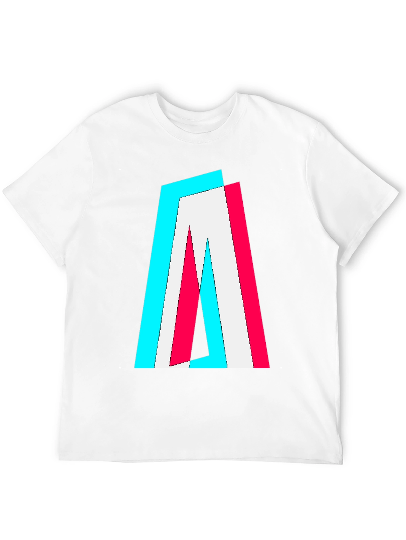 Trendy Glitch Effect Logo T-Shirt