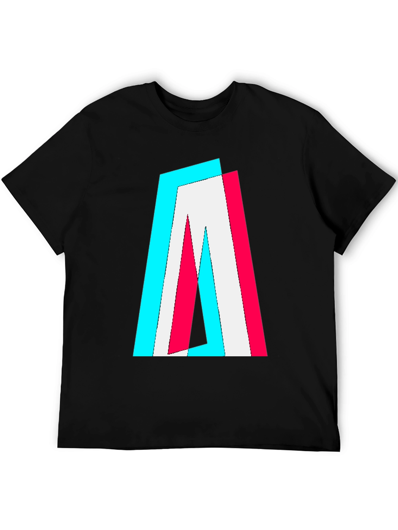 Trendy Glitch Effect Logo T-Shirt
