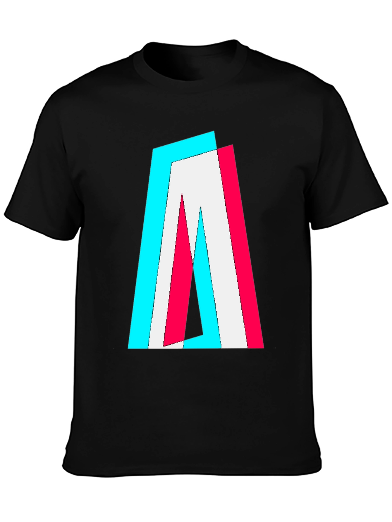 Trendy Glitch Effect Logo T-Shirt