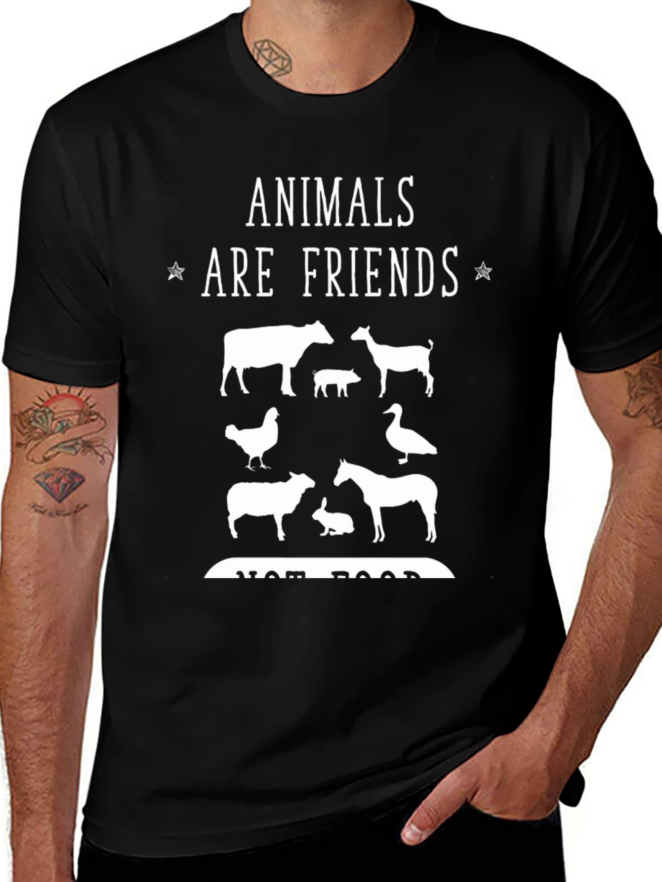 Animals are Friends T-Shirt - Vegan Tee
