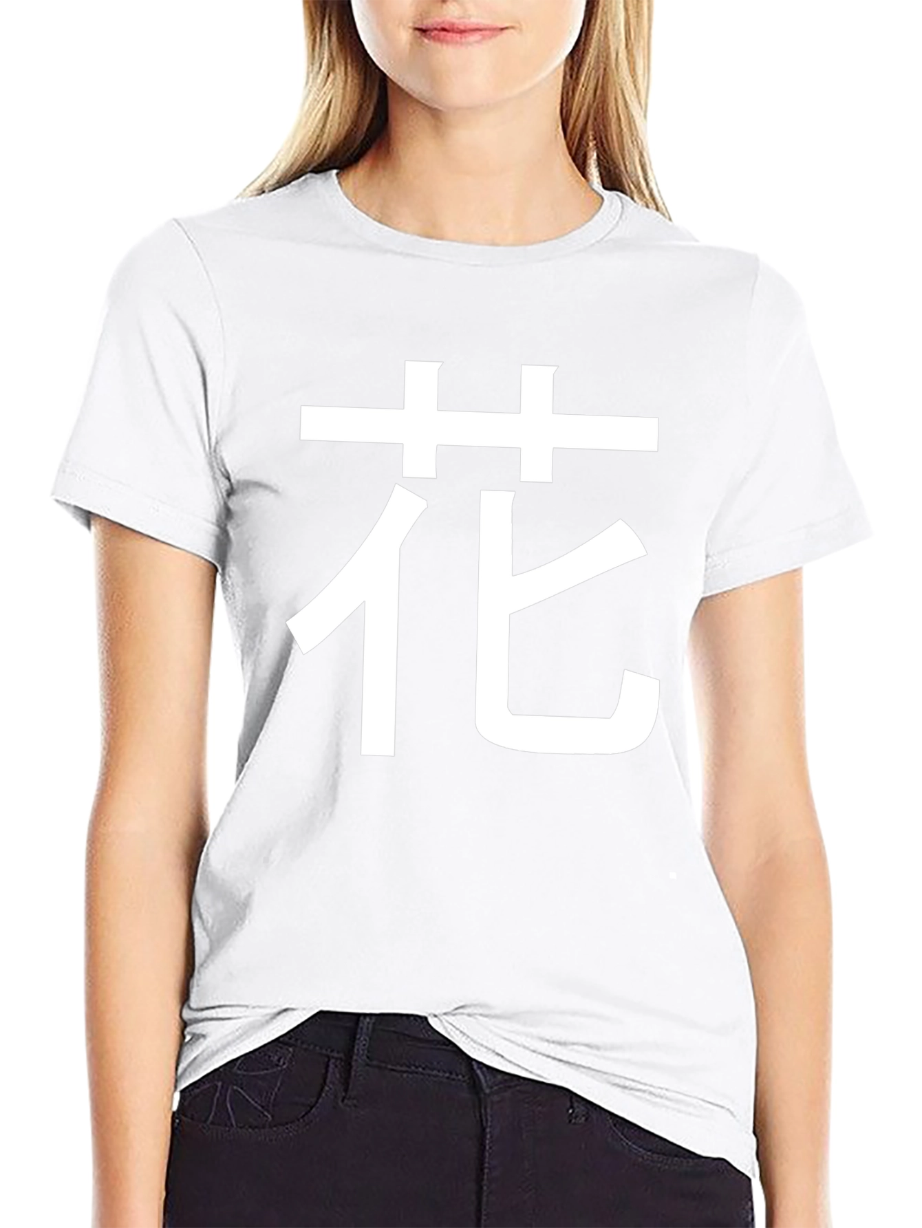 Floral Kanji T-Shirt - Black