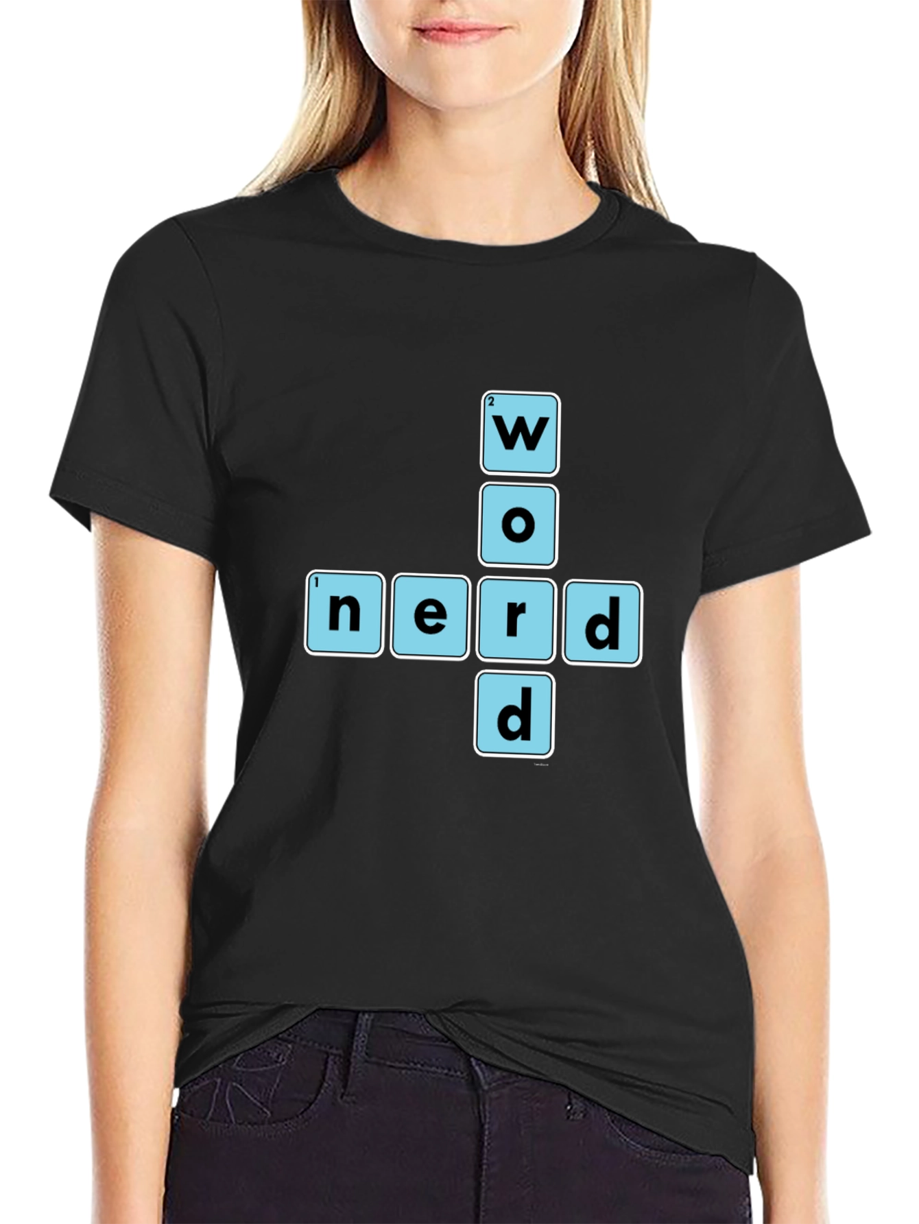 Word Nerd Graphic T-Shirt - Black Cotton Tee