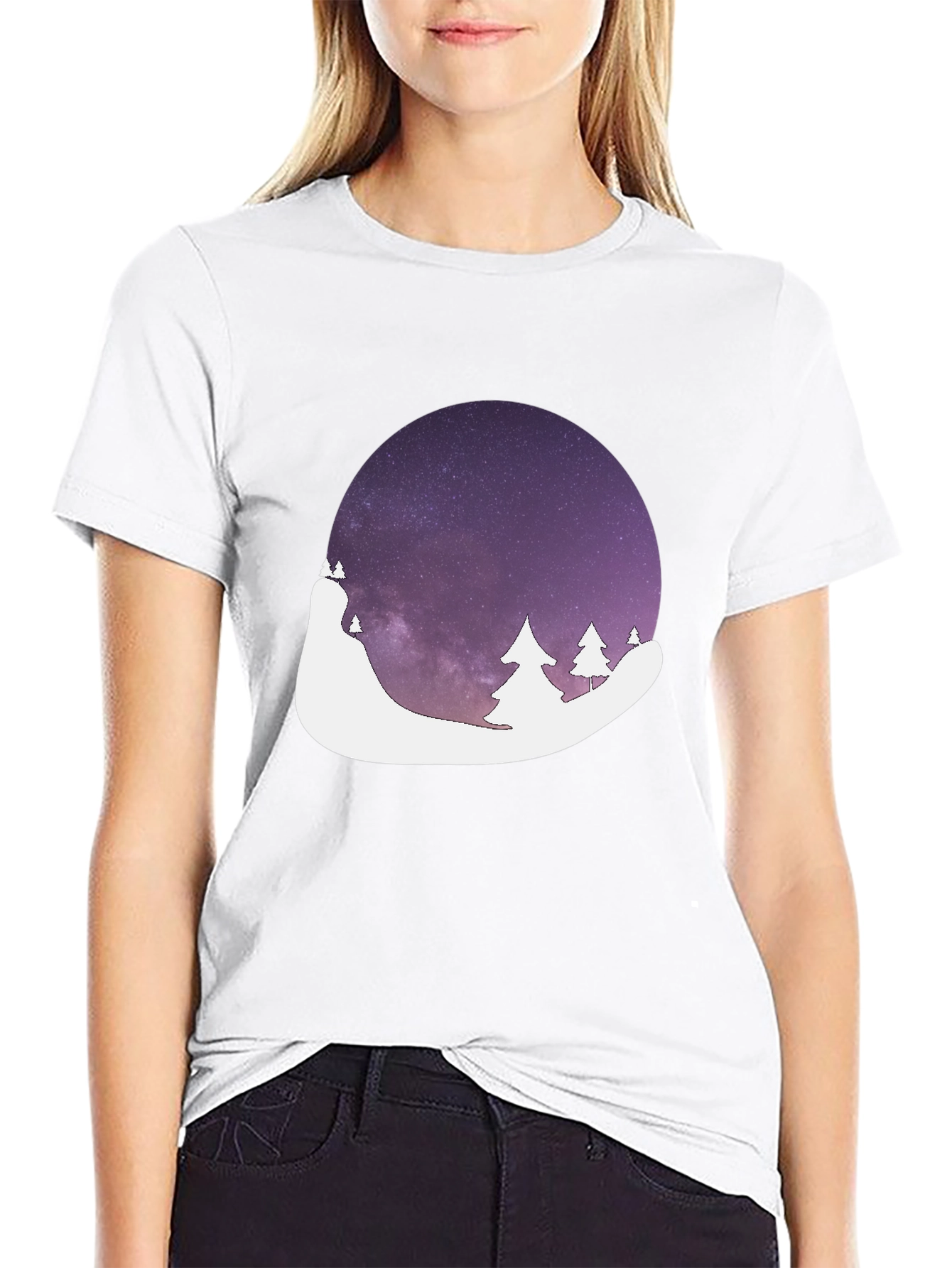 Night Sky Landscape Graphic Tee