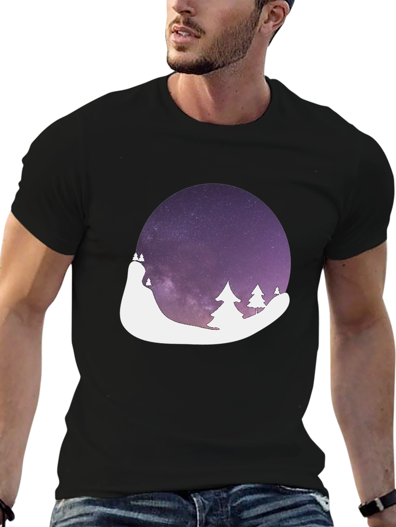 Night Sky Landscape Graphic Tee