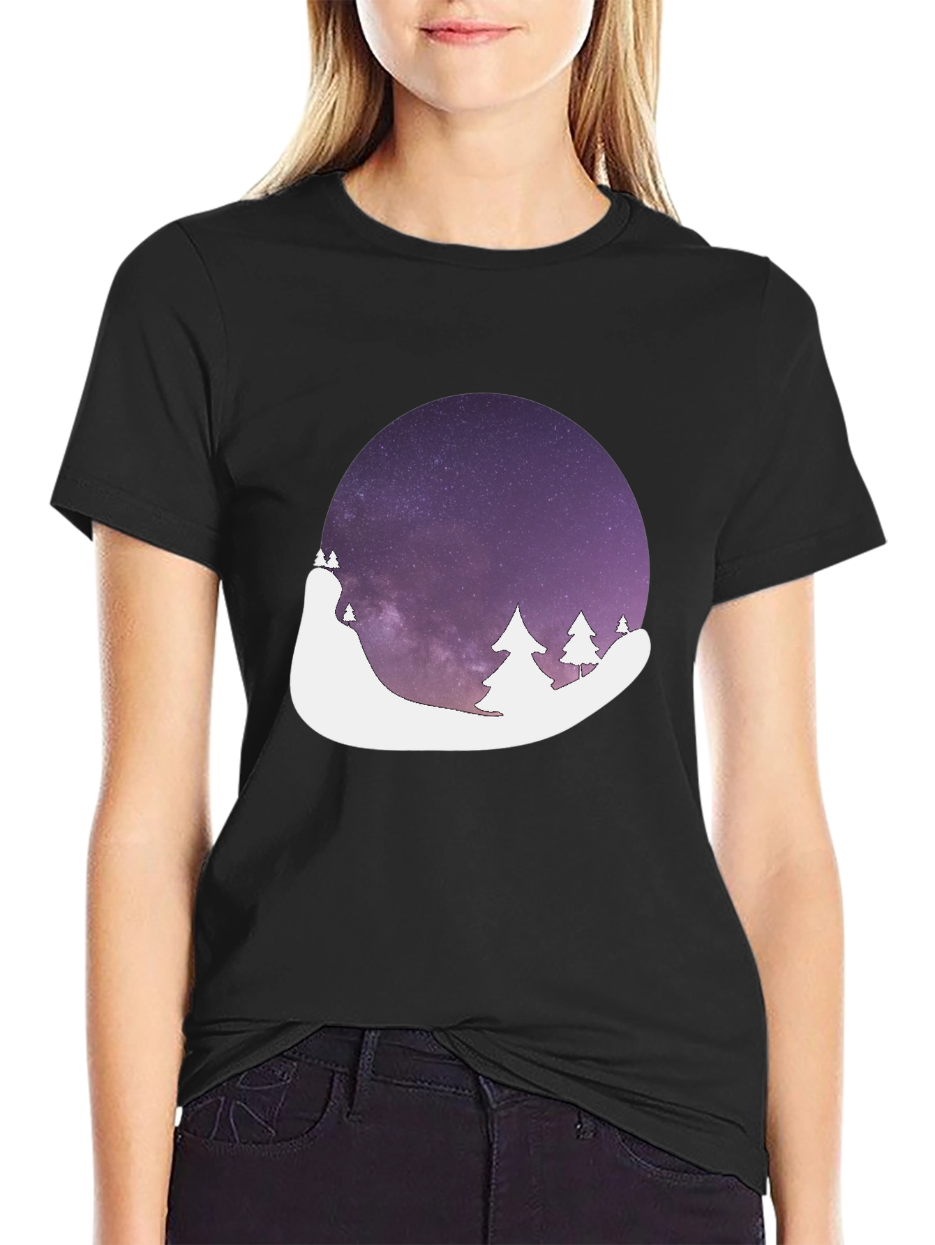 Night Sky Landscape Graphic Tee