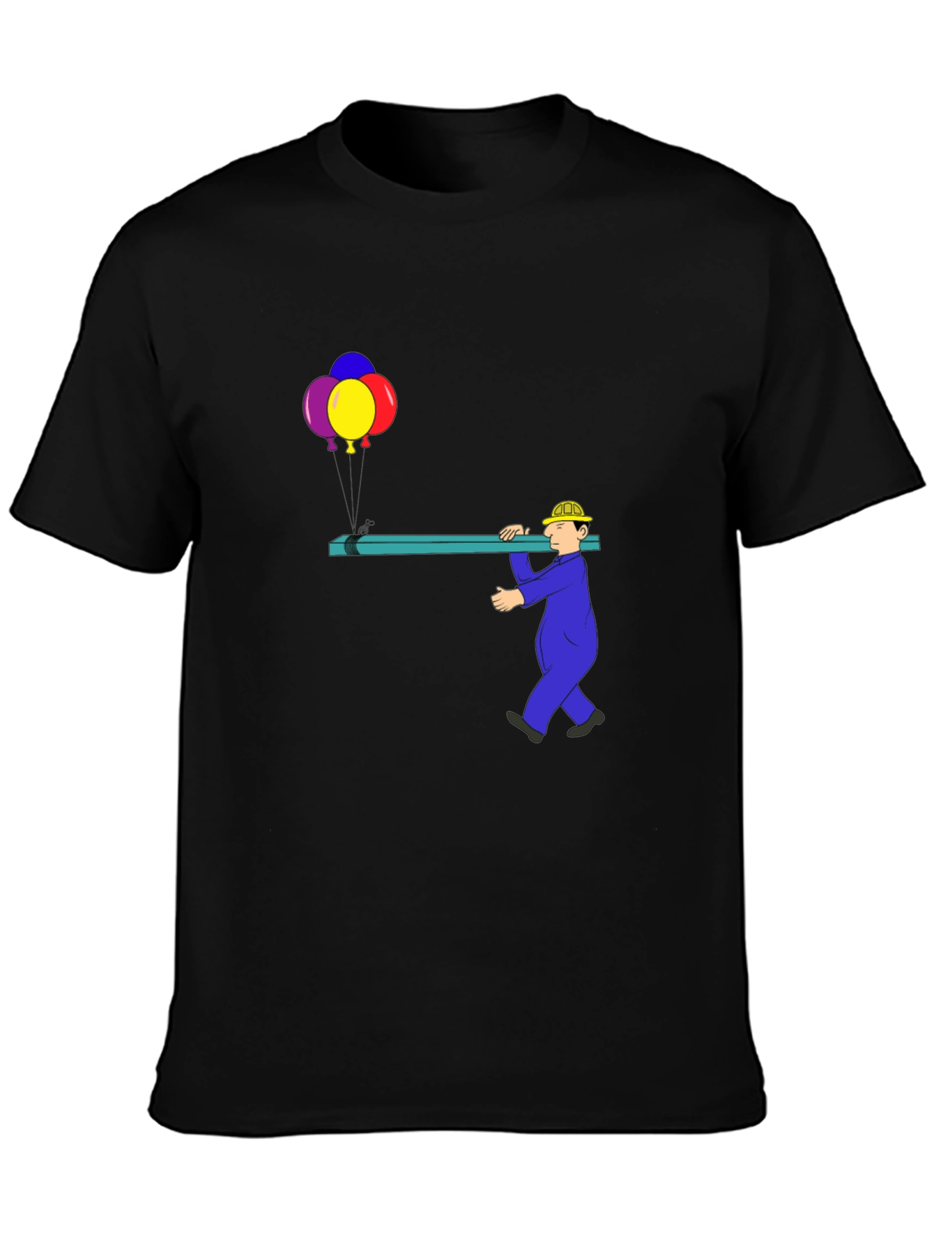 Construction Worker Carrying Wood T-Shirt
