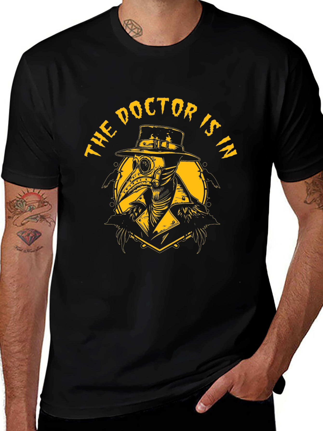 The Doctor Is In Plague Doctor T-Shirt