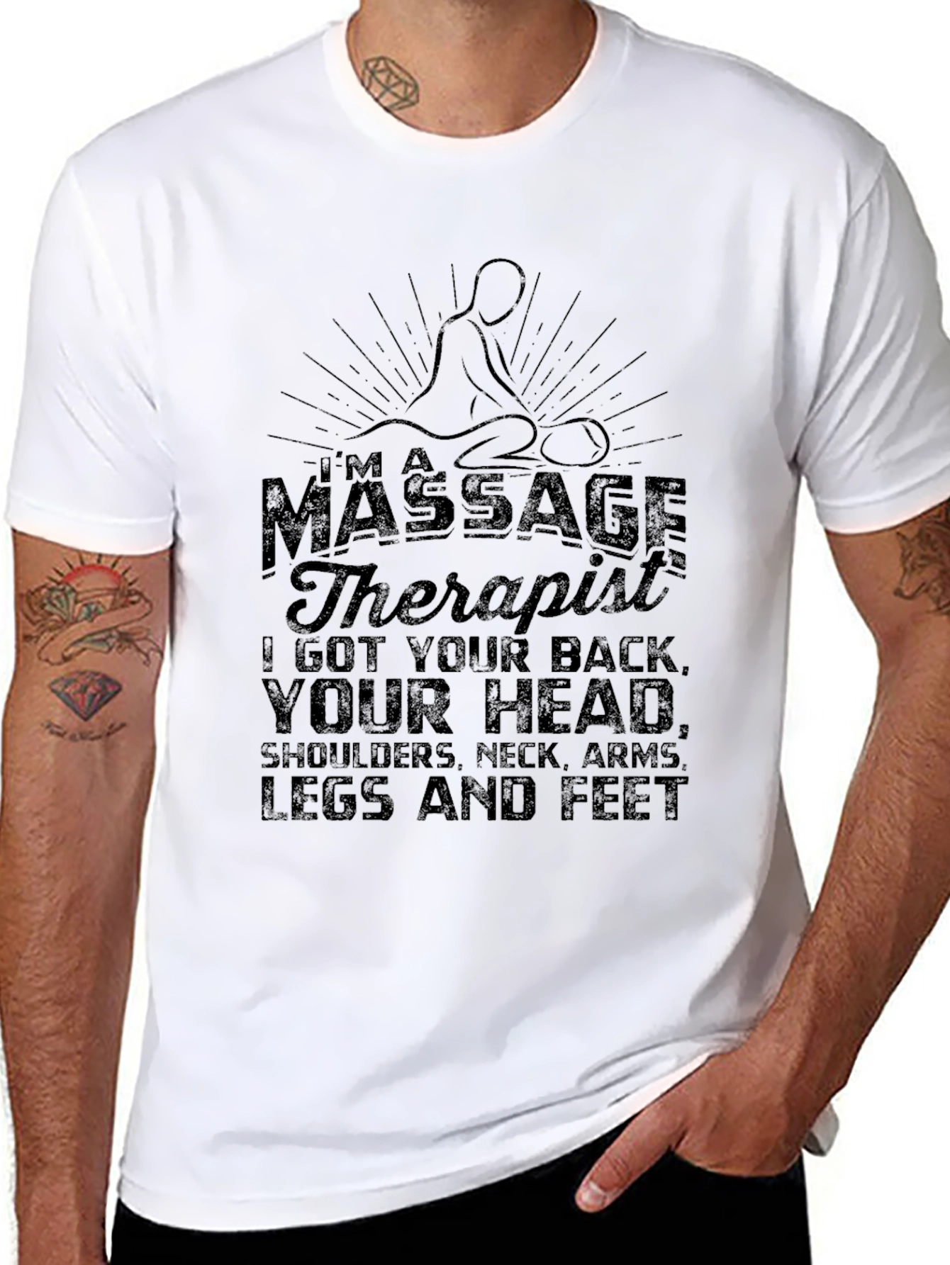 Massage Therapist Graphic T-Shirt - I Got Your Back