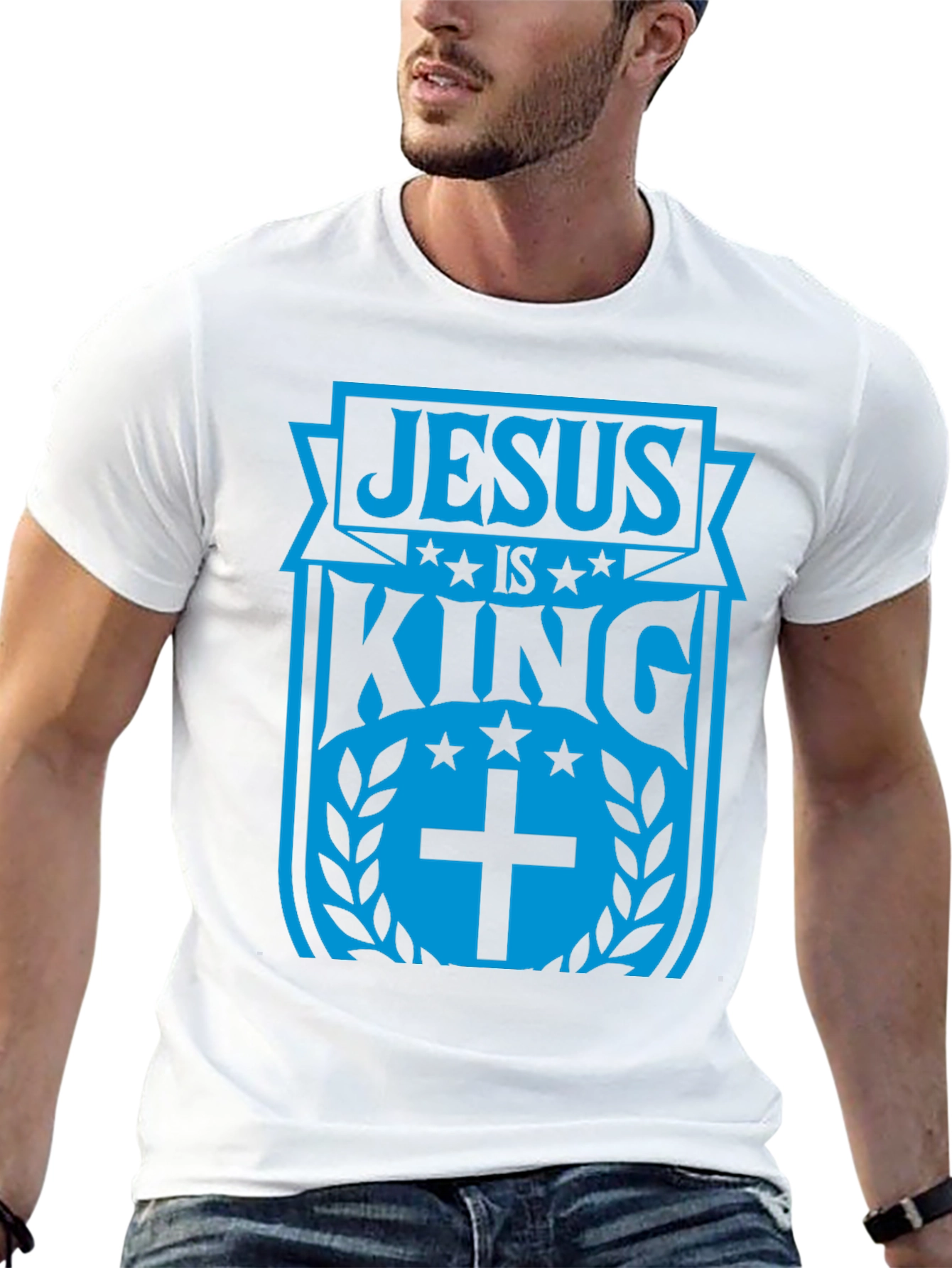 Jesus is King Graphic Tee - Mens Black T-Shirt