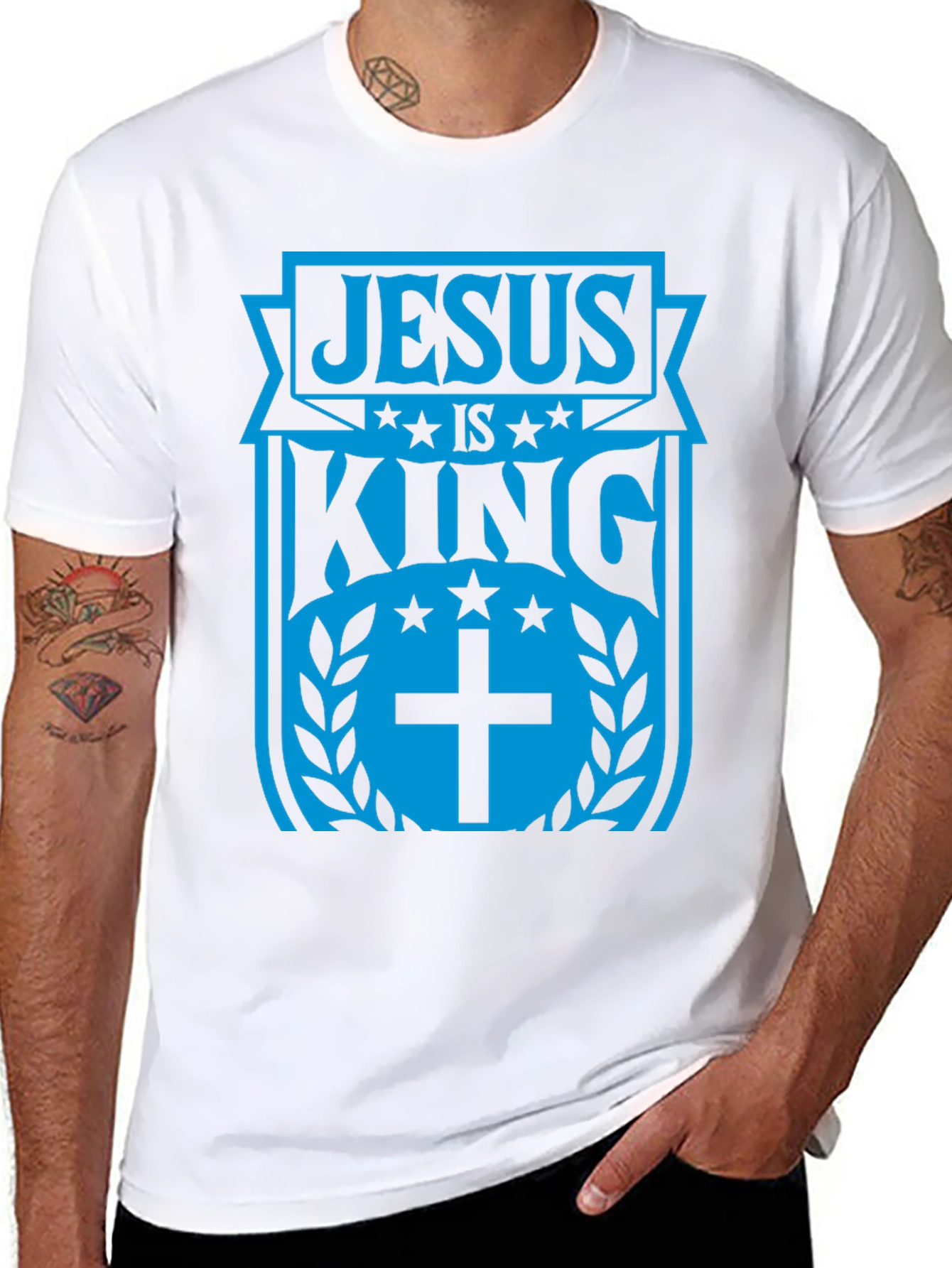Jesus is King Graphic Tee - Mens Black T-Shirt