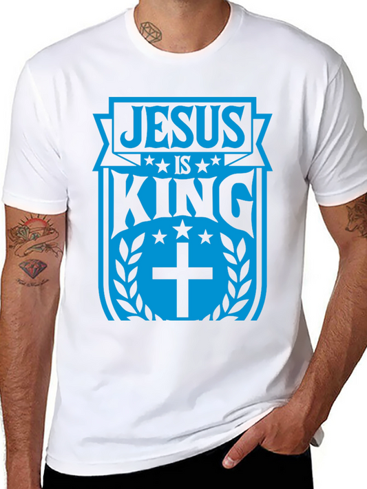 Jesus is King Graphic Tee - Mens Black T-Shirt
