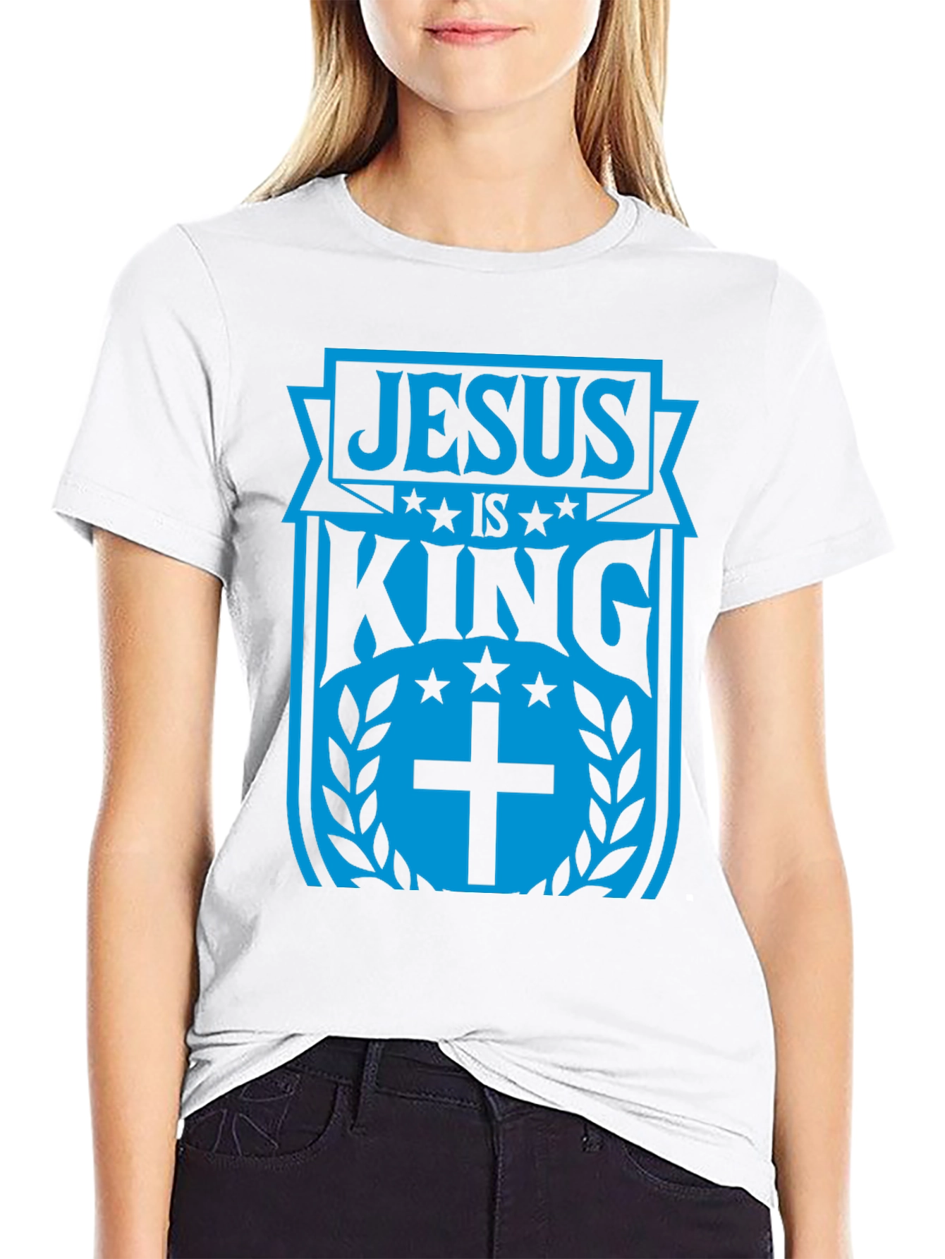 Jesus is King Graphic Tee - Mens Black T-Shirt