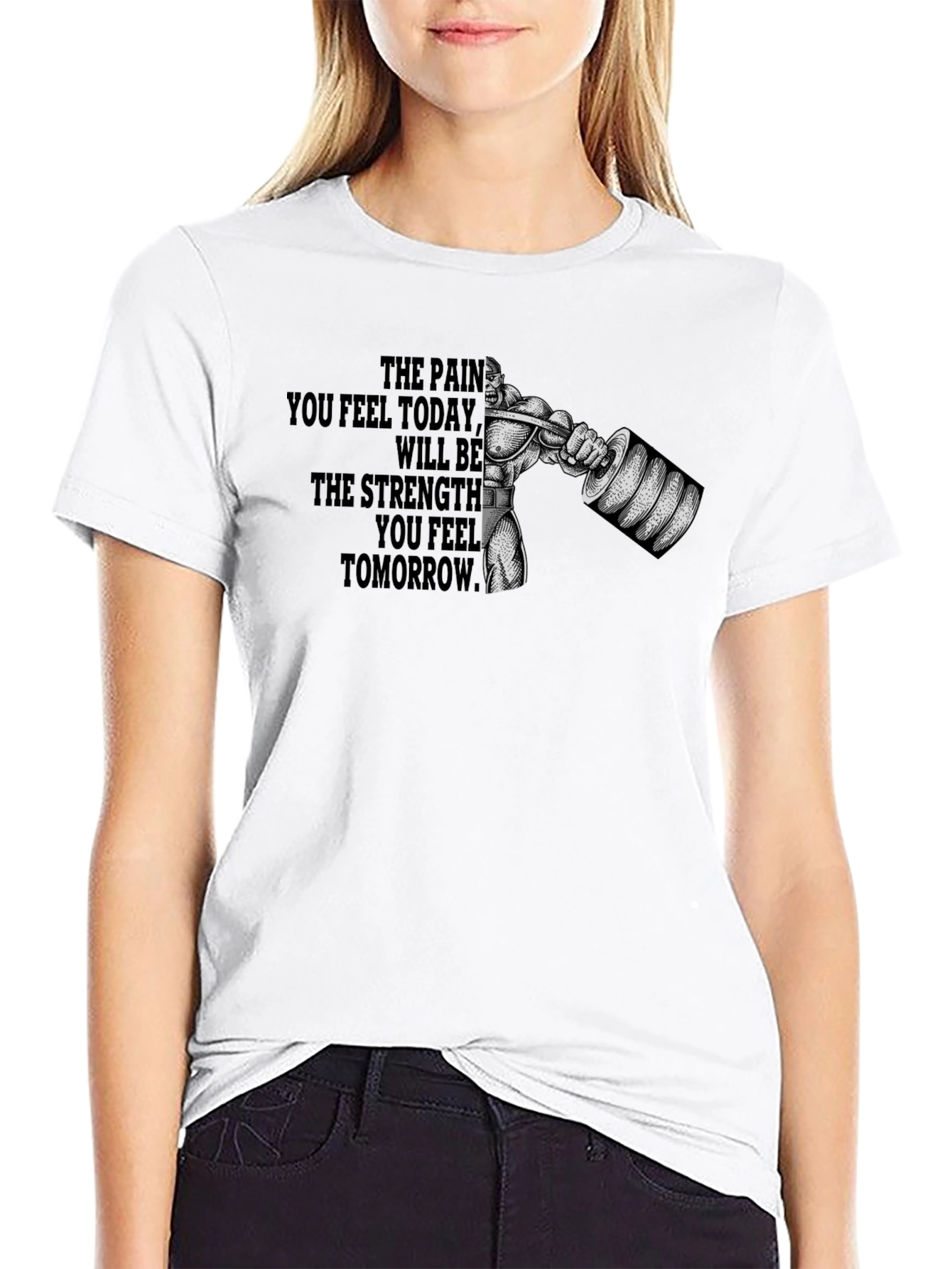 Motivational Gym T-Shirt - Pain to Strength