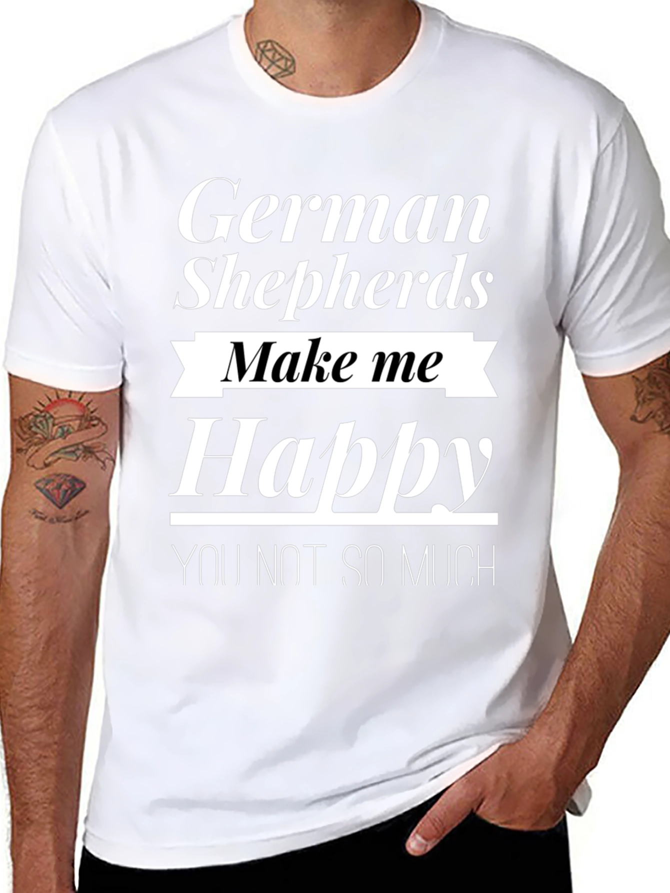 German Shepherds Make Me Happy Tee