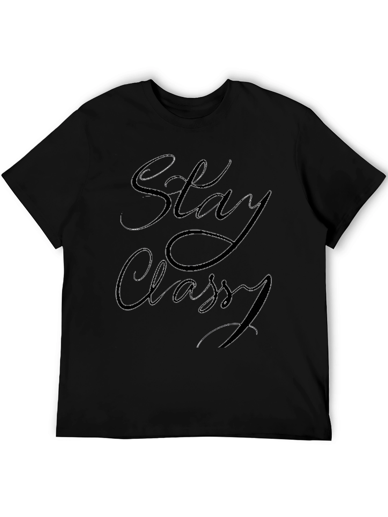 Stay Classy Black Graphic Tee - Stylish Casual Wear