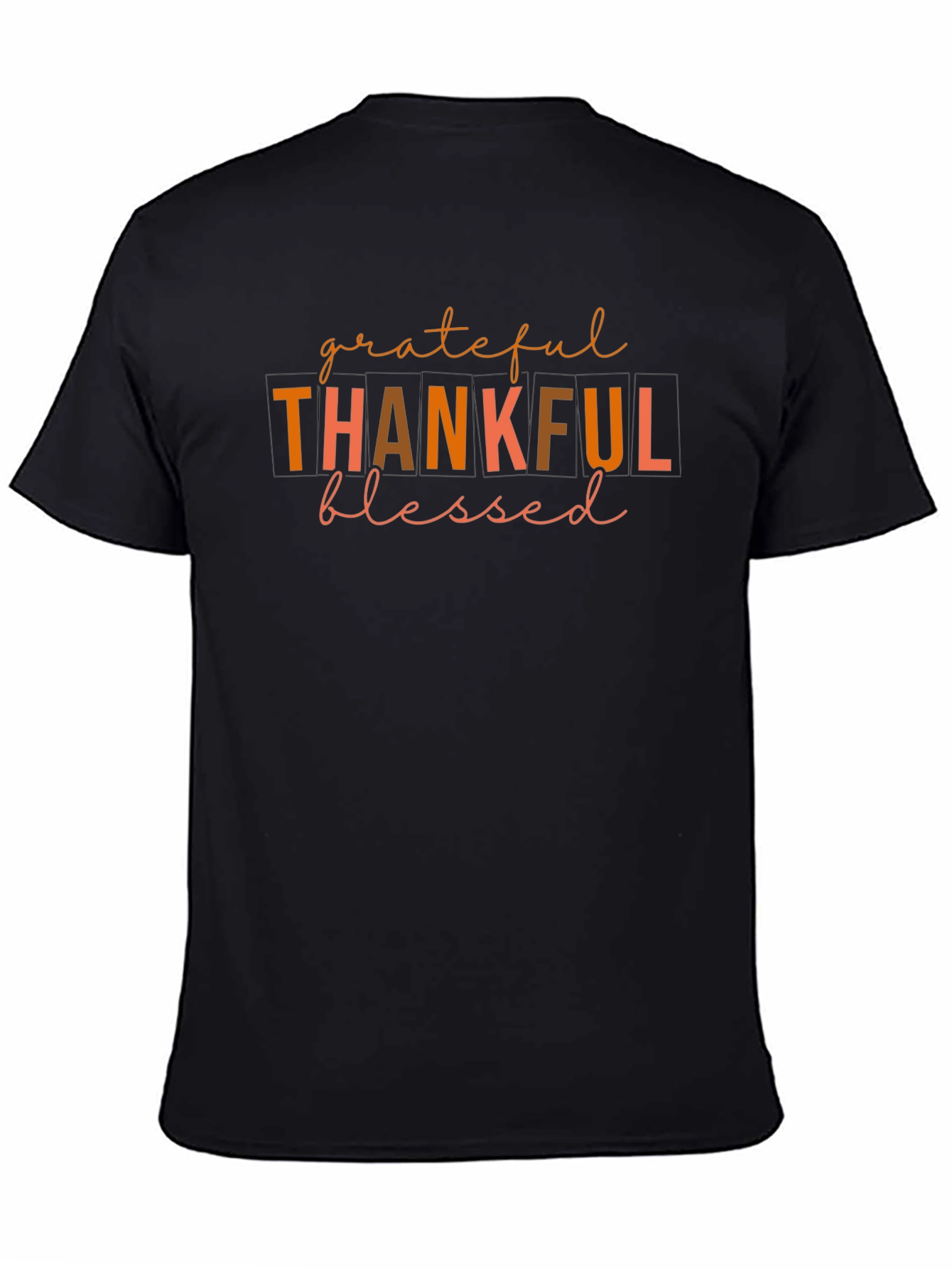 Grateful Thankful Blessed T-Shirt - Fall Apparel