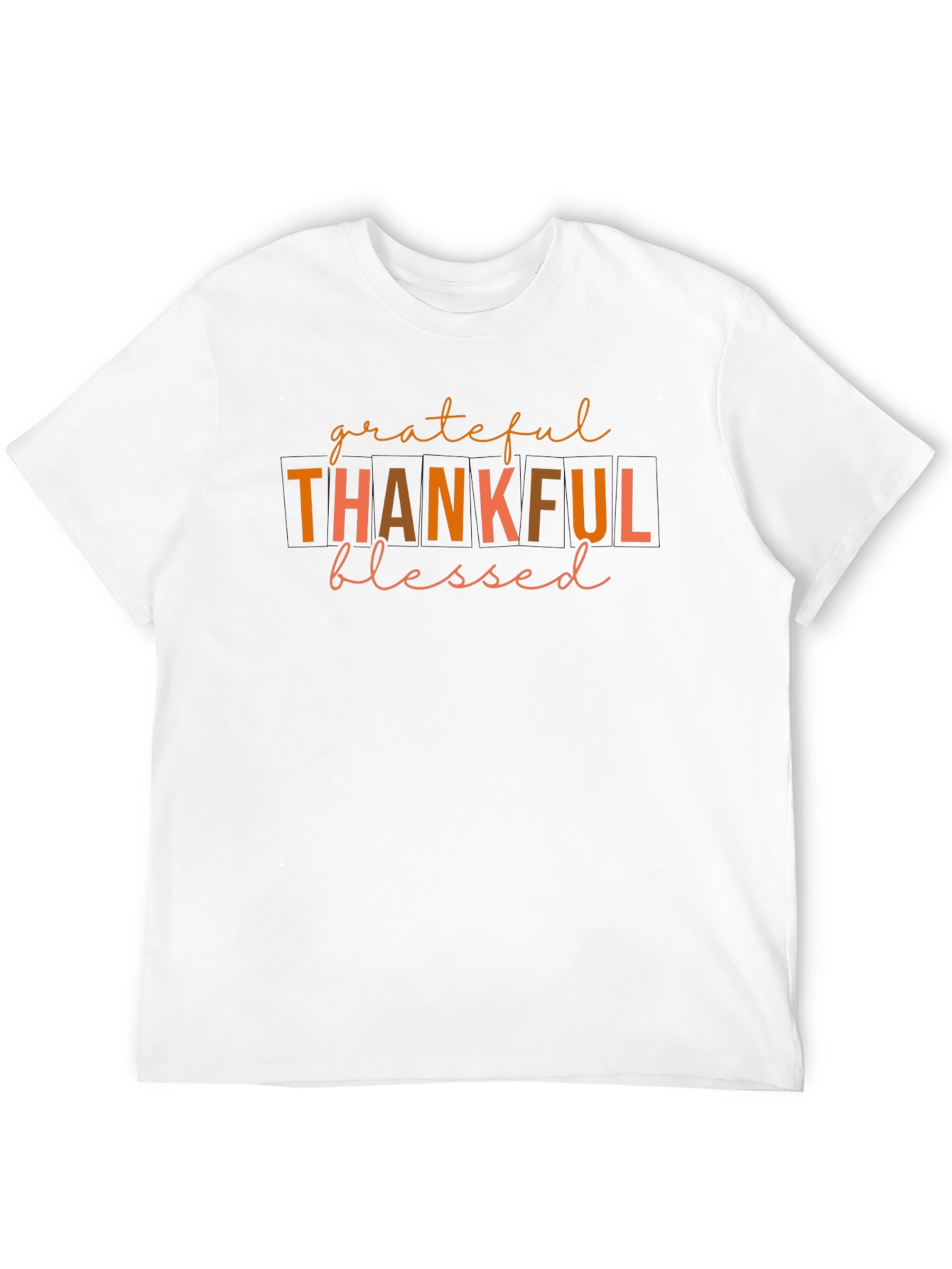 Grateful Thankful Blessed T-Shirt - Fall Apparel
