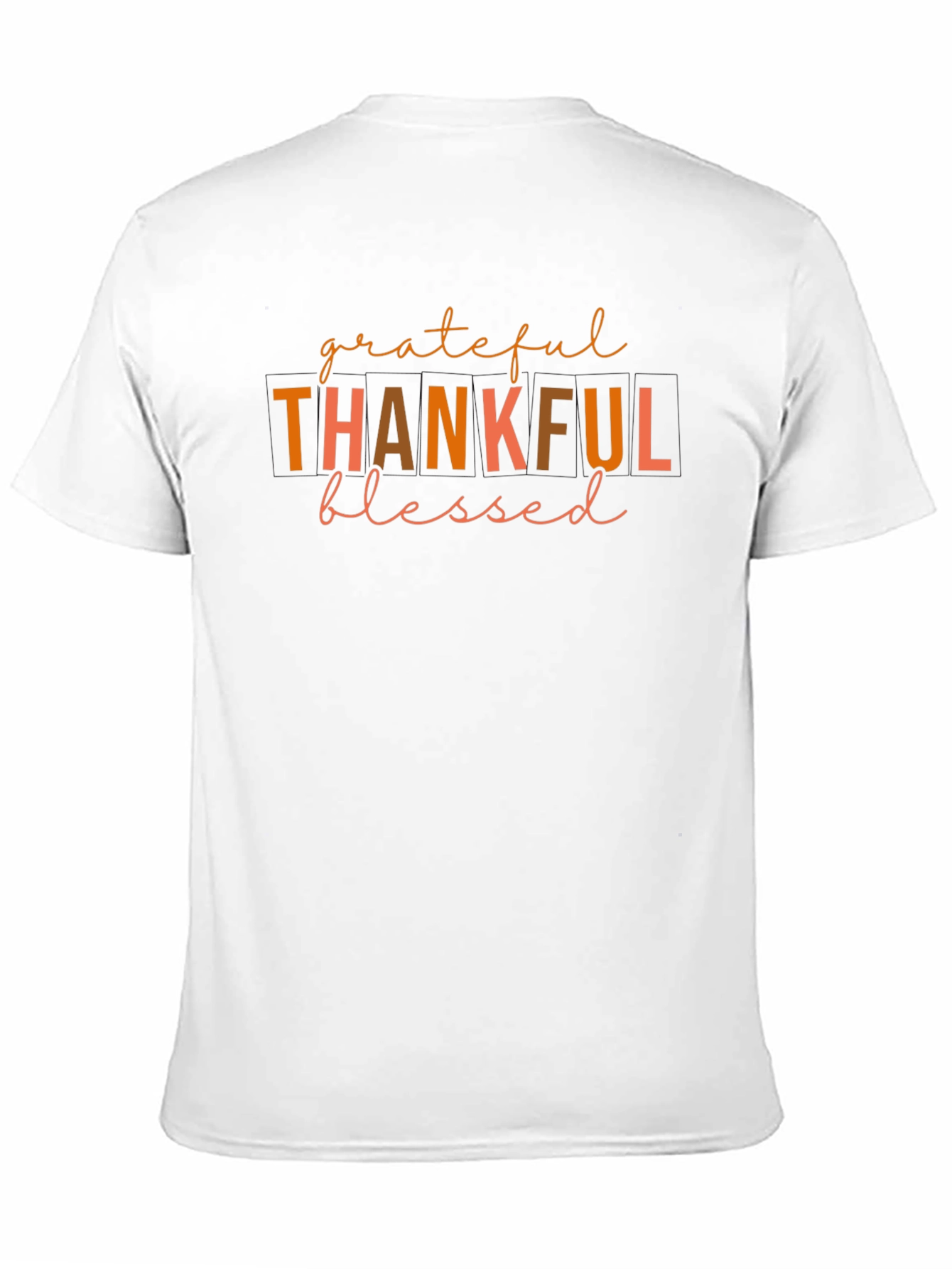 Grateful Thankful Blessed T-Shirt - Fall Apparel