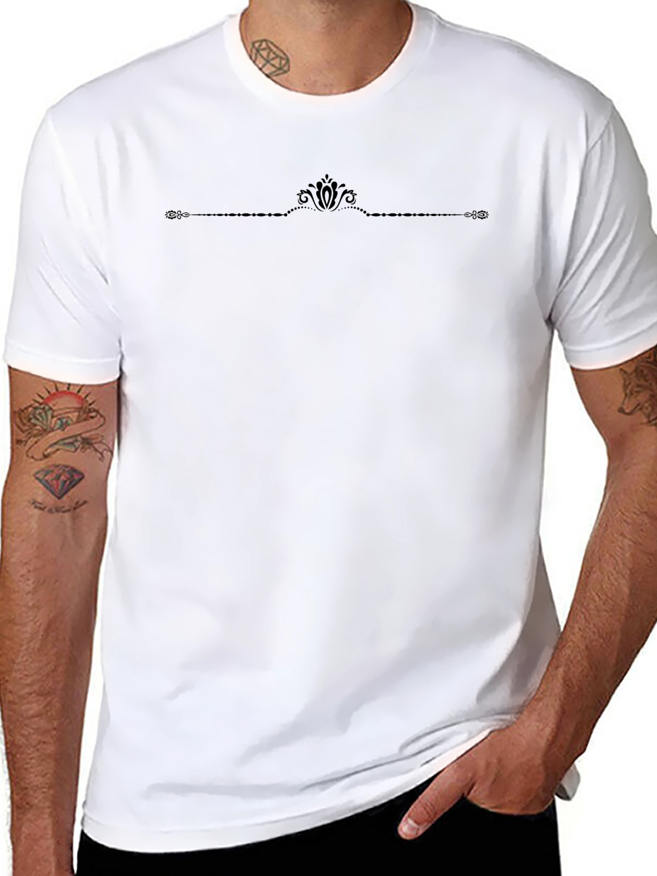 Elegant Black Graphic Tee - Stylish & Comfortable