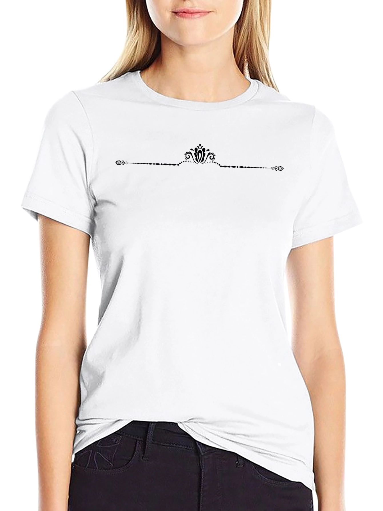 Elegant Black Graphic Tee - Stylish & Comfortable