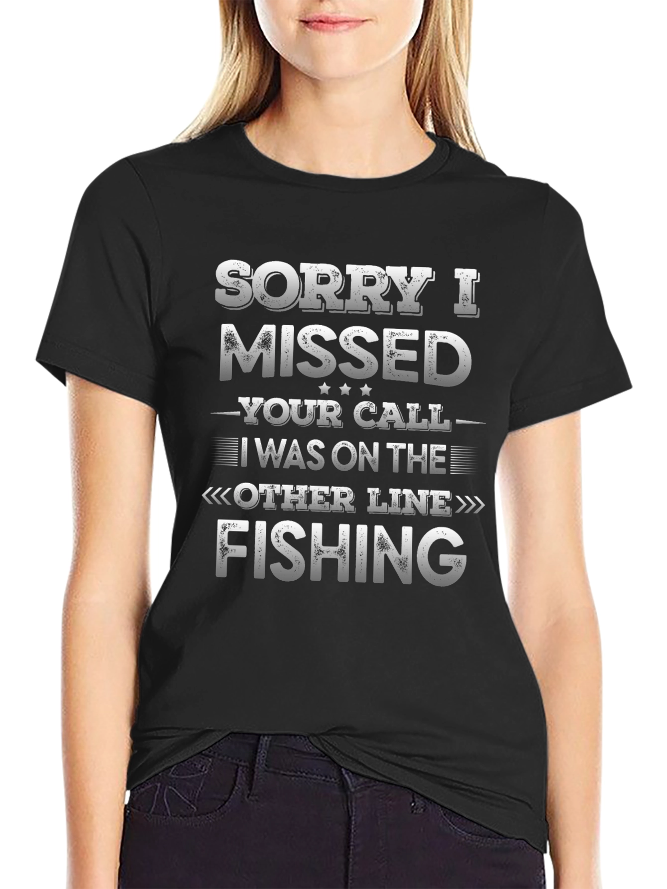 Sorry I Missed Your Call Fishing Graphic Tee
