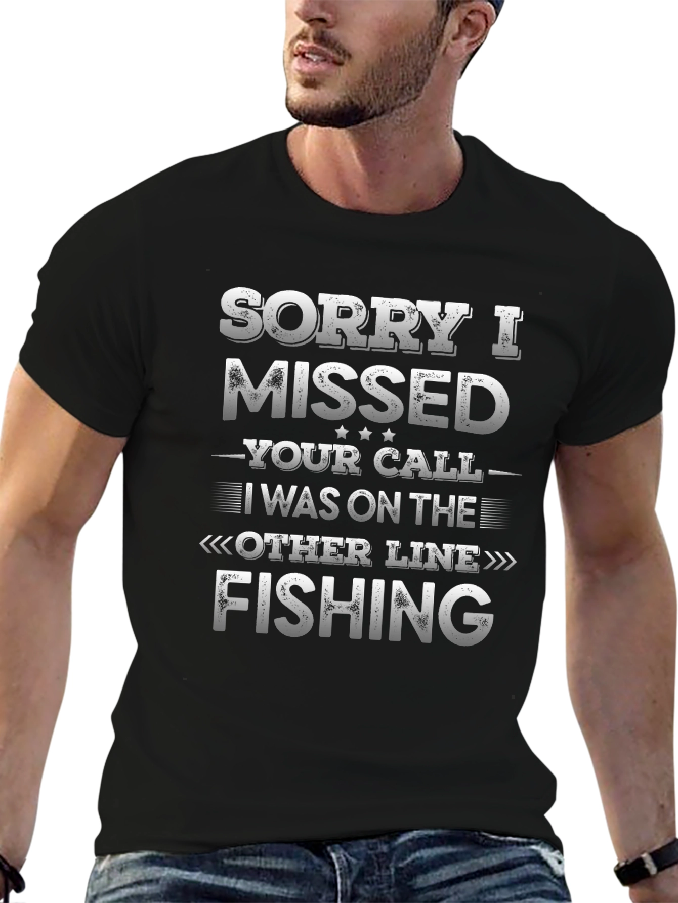 Sorry I Missed Your Call Fishing Graphic Tee