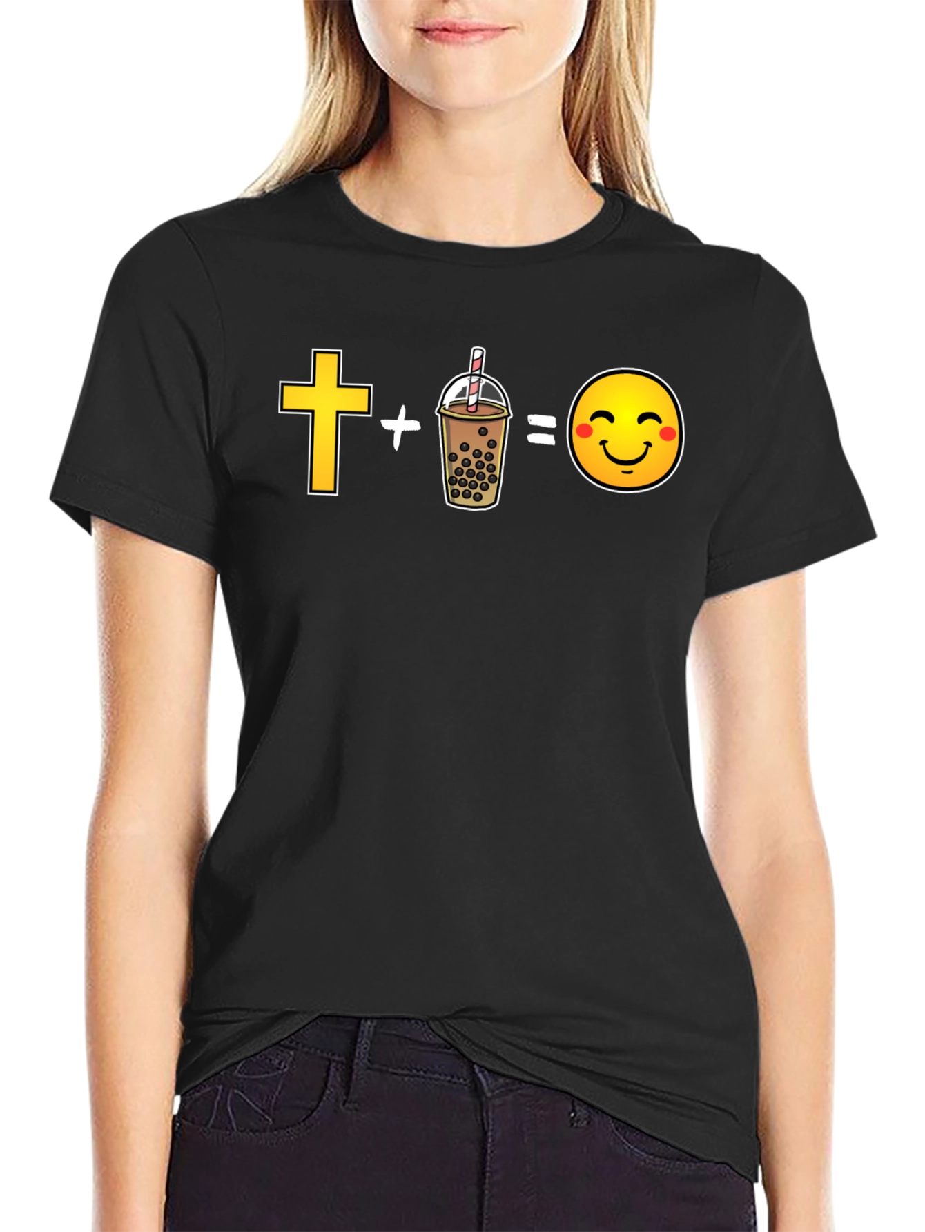 Faith and Boba Happiness Graphic Tee