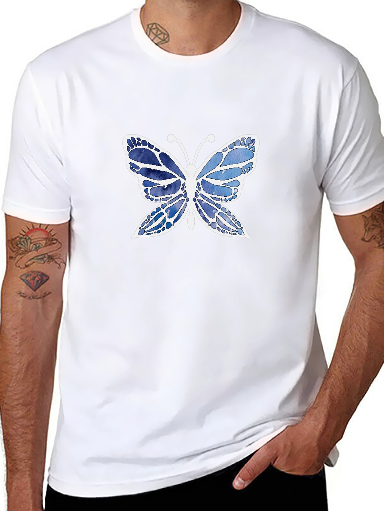 Butterfly Graphic Black T-Shirt