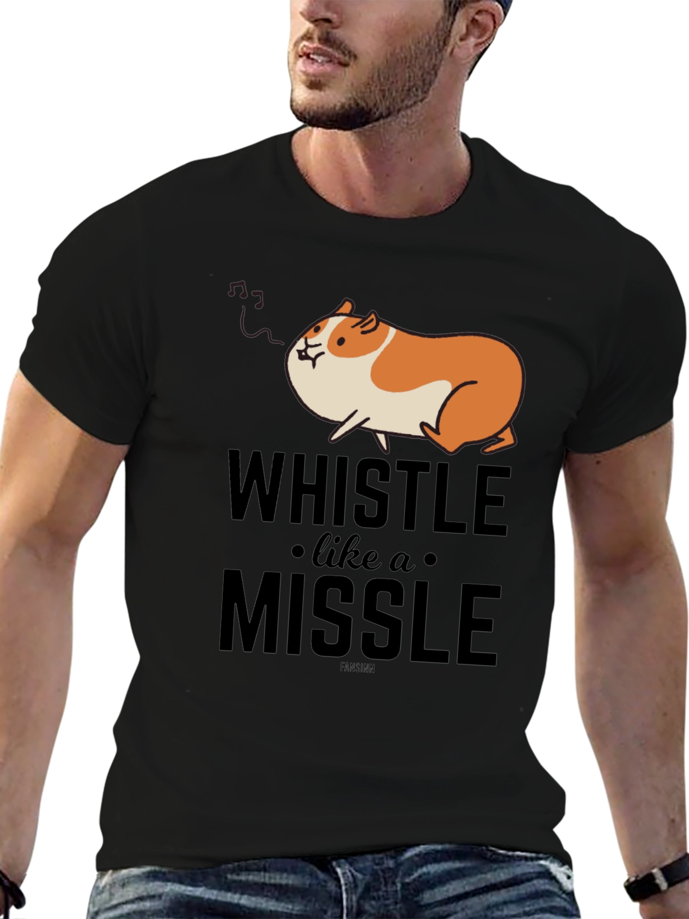 Whistle Like a Missile Funny Guinea Pig T-Shirt