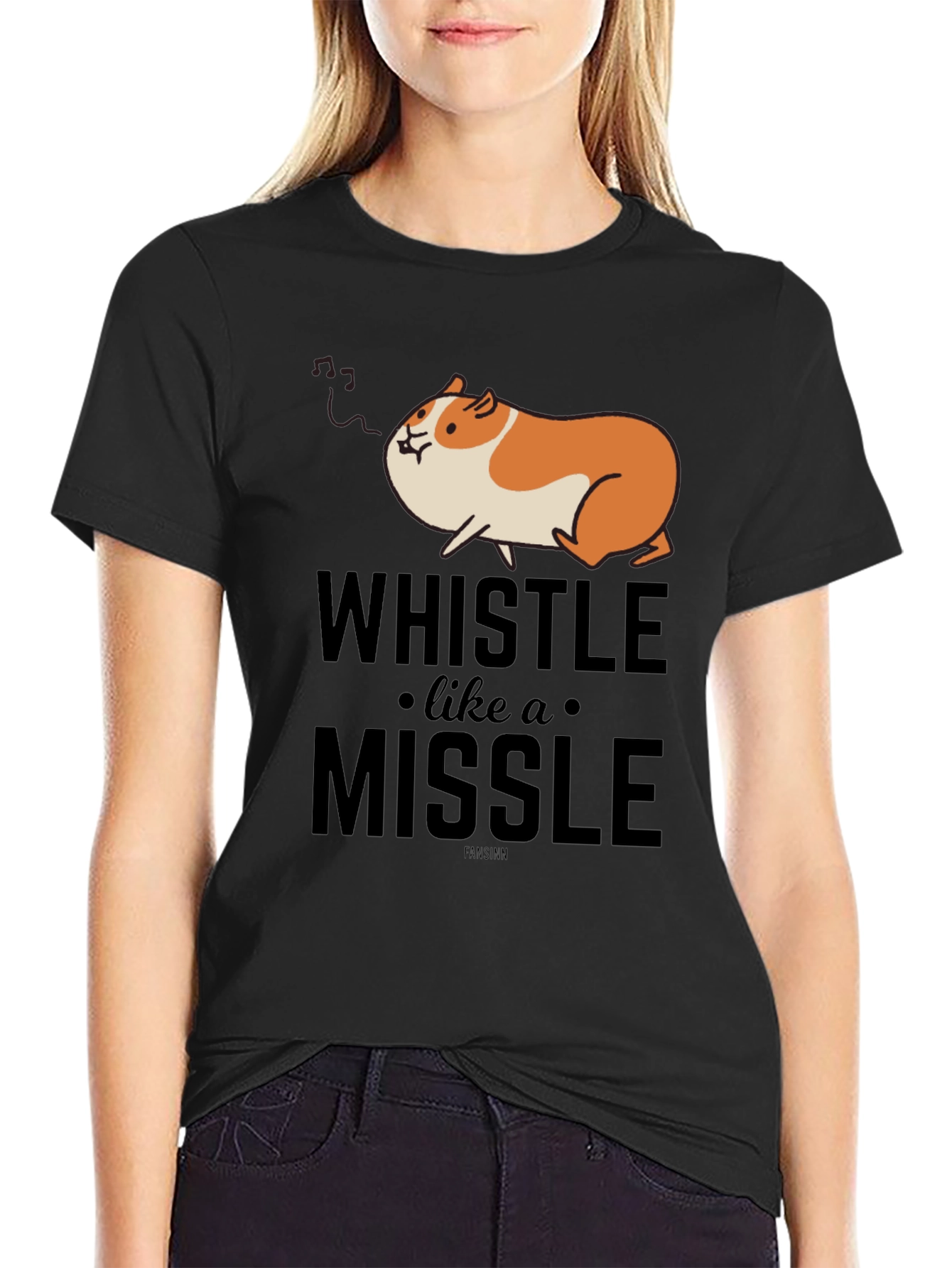 Whistle Like a Missile Funny Guinea Pig T-Shirt