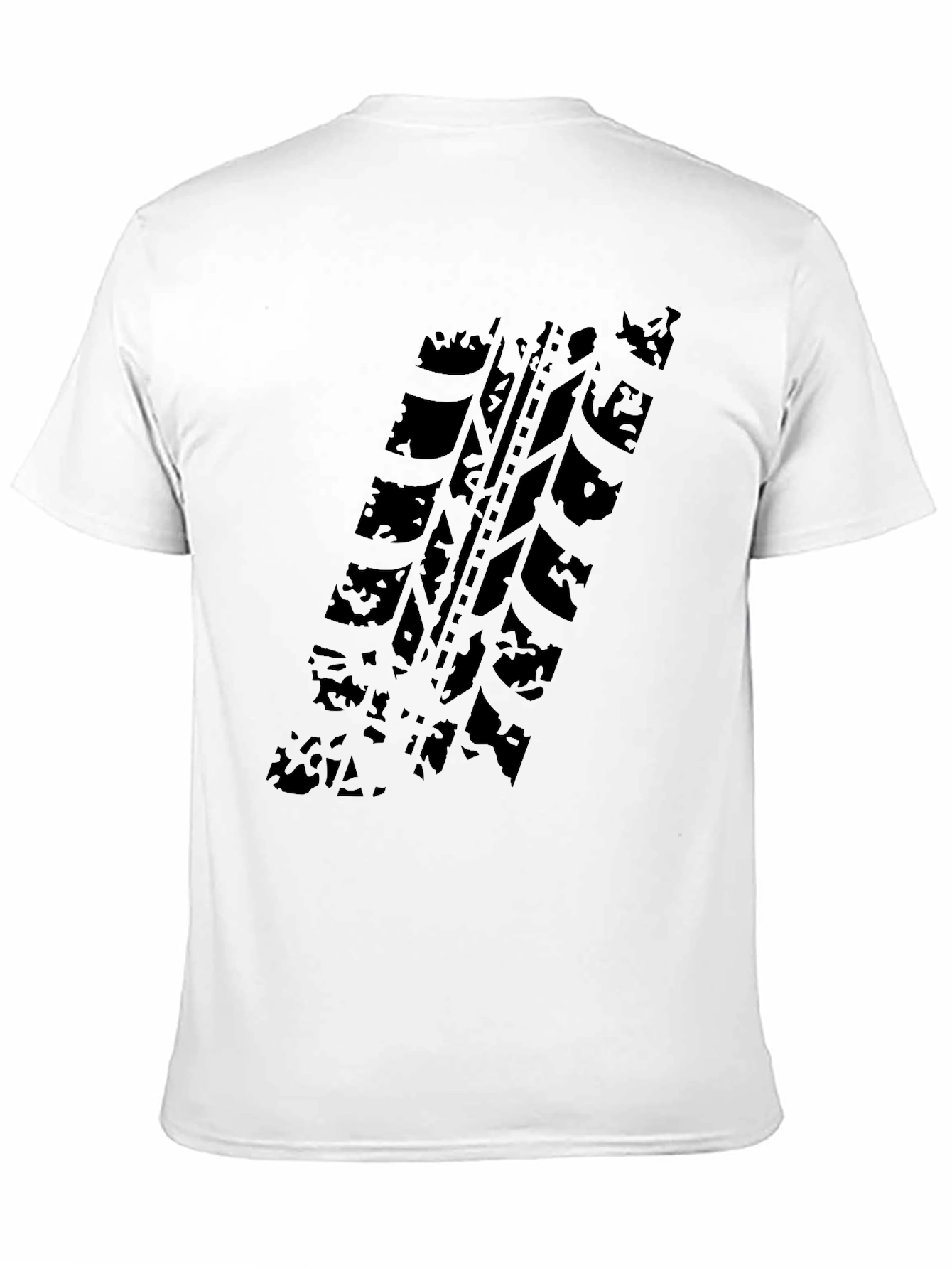 Black Tire Track Graphic T-Shirt