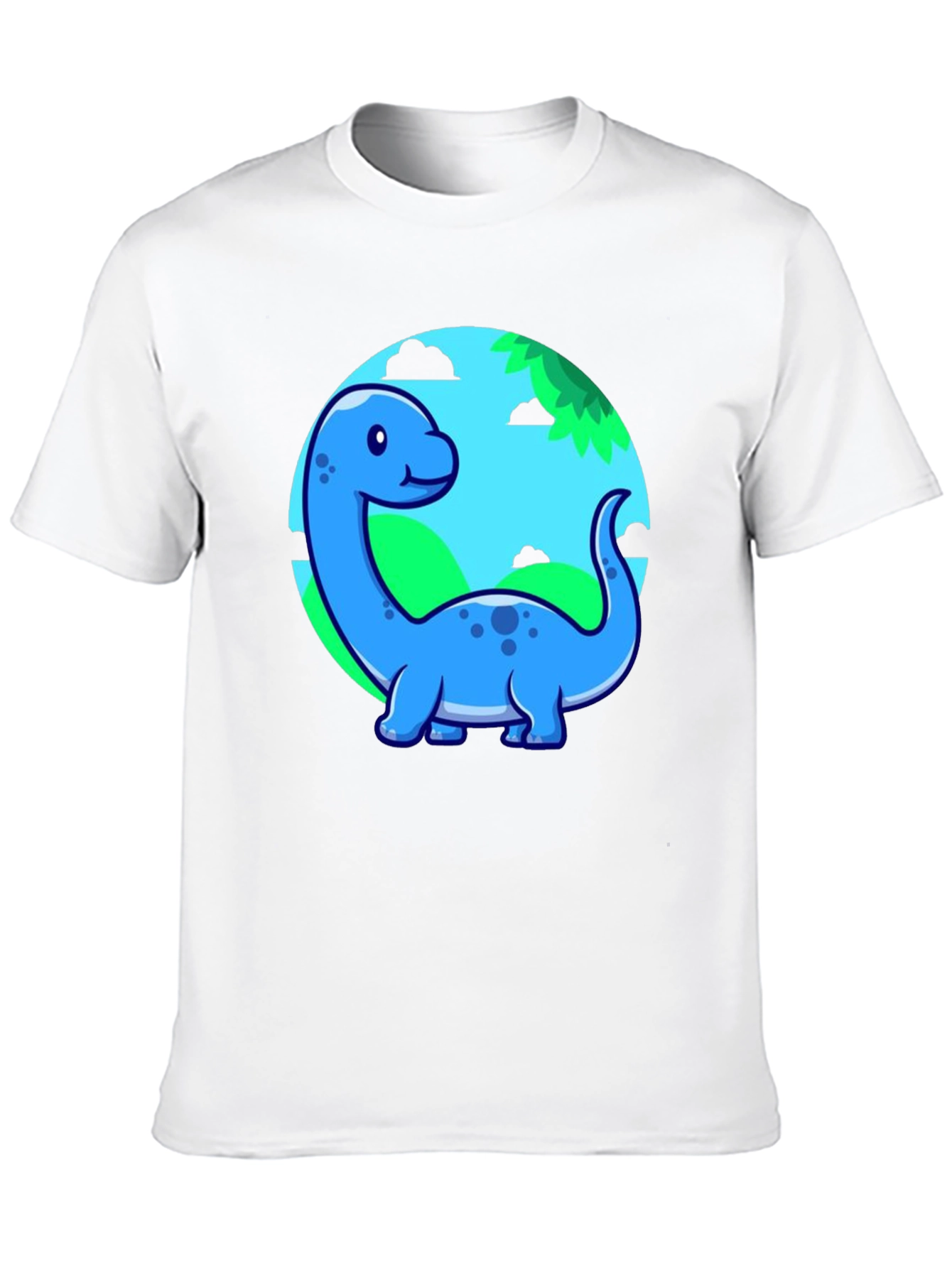 Cute Blue Cartoon Dinosaur T-Shirt