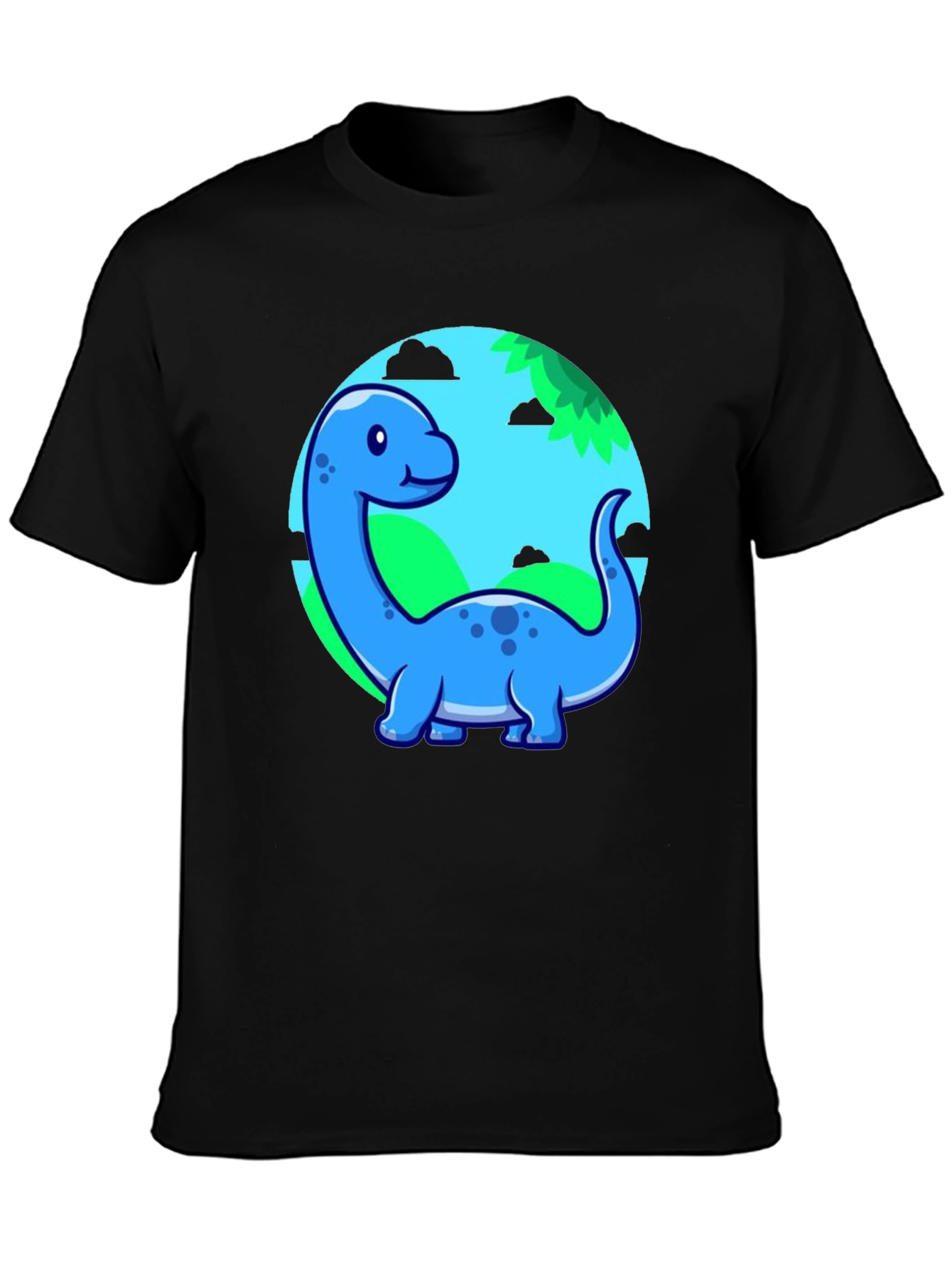 Cute Blue Cartoon Dinosaur T-Shirt