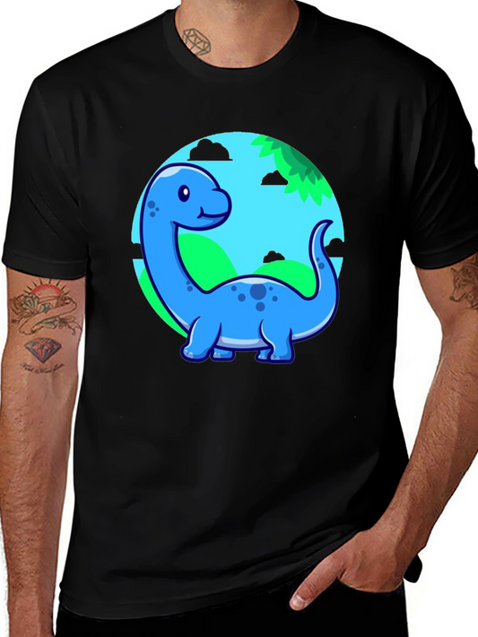 Cute Blue Cartoon Dinosaur T-Shirt