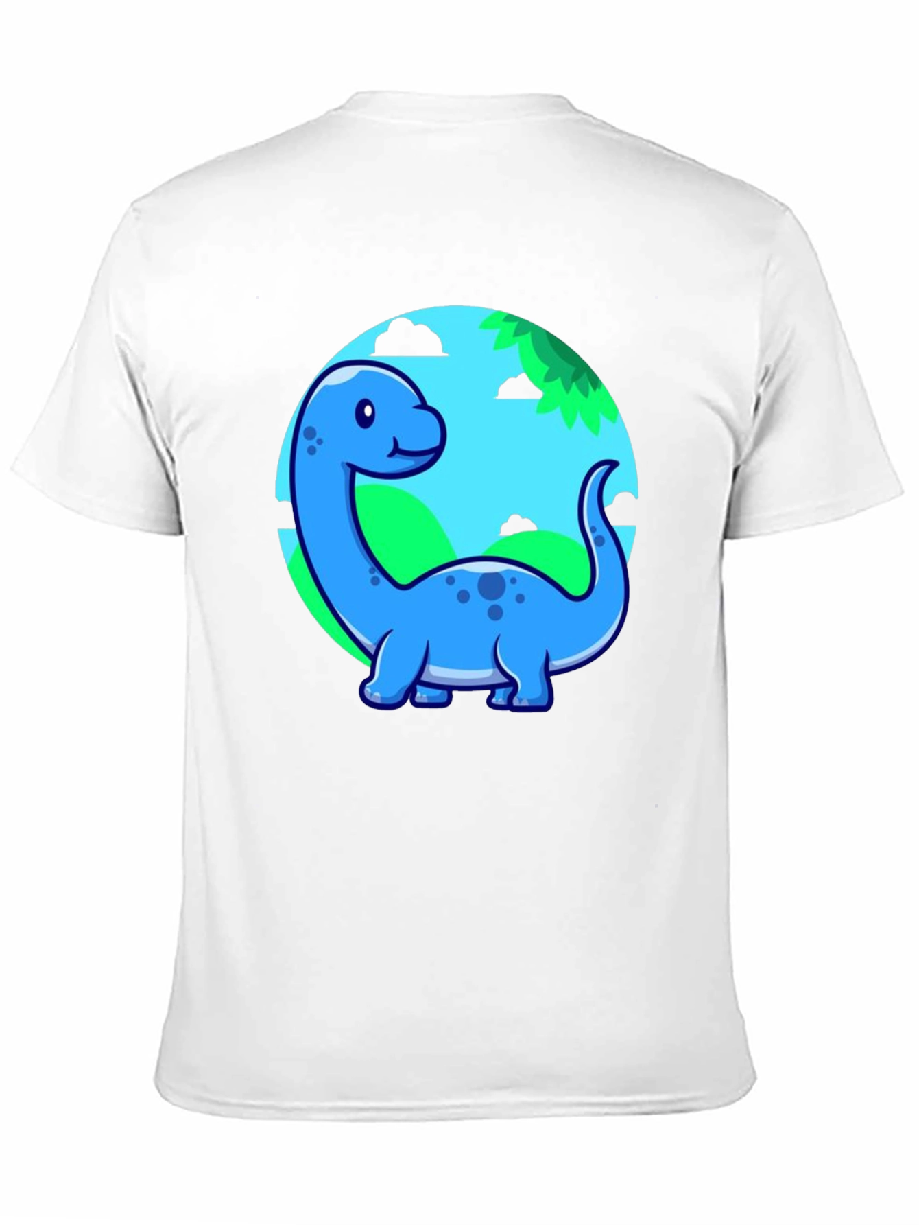Cute Blue Cartoon Dinosaur T-Shirt