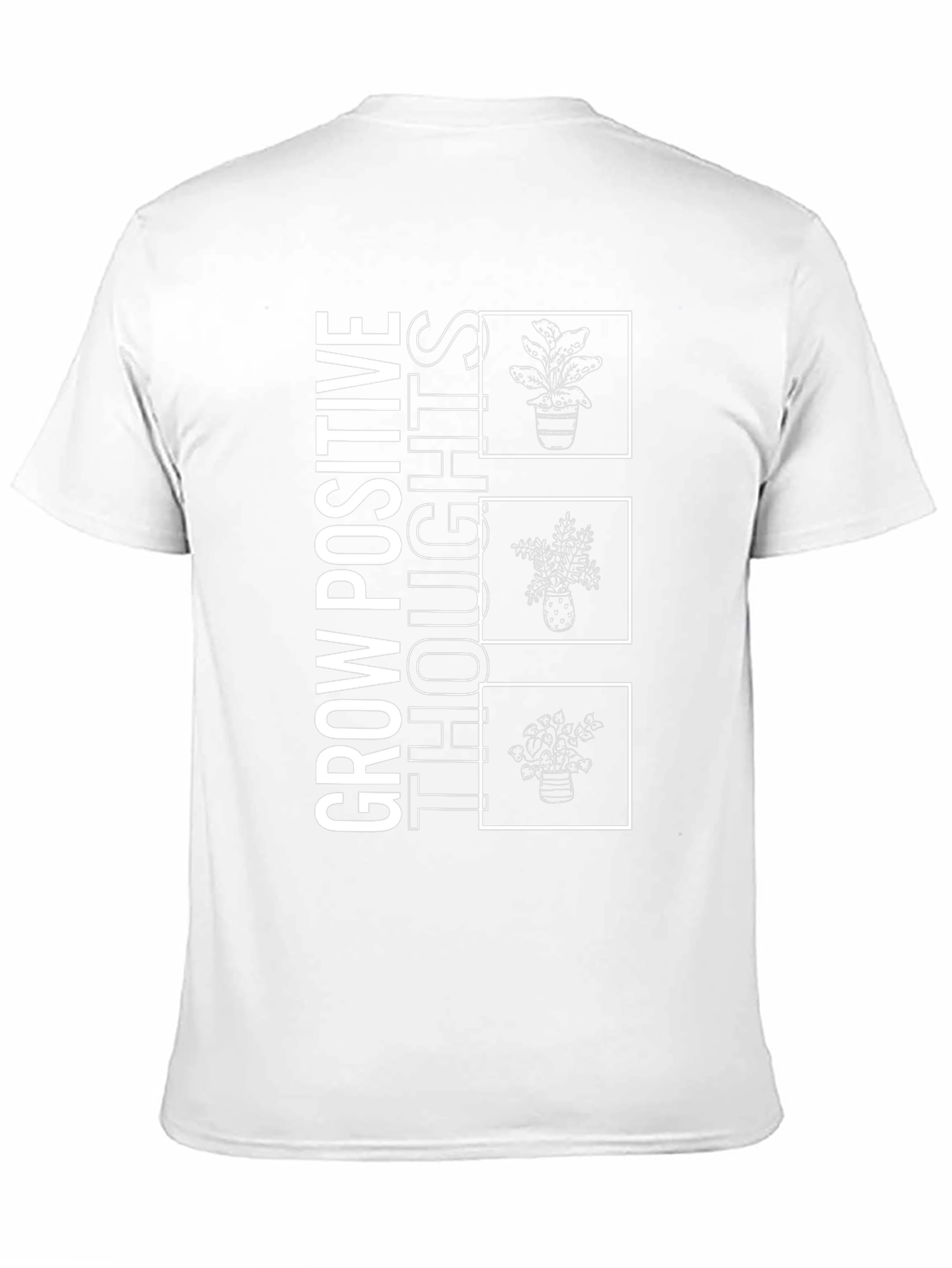 Grow Positive Thoughts Black Graphic Tee
