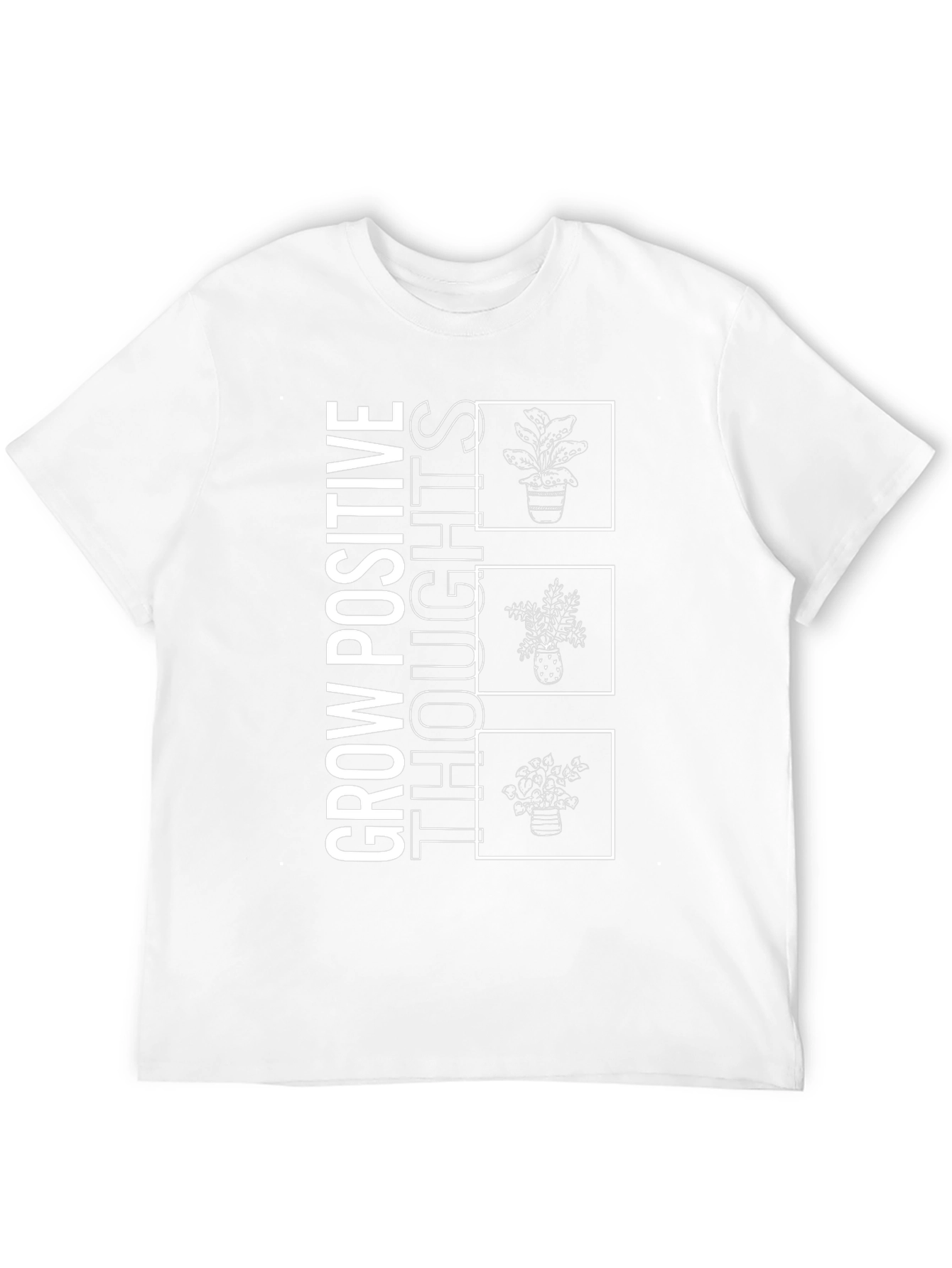 Grow Positive Thoughts Black Graphic Tee