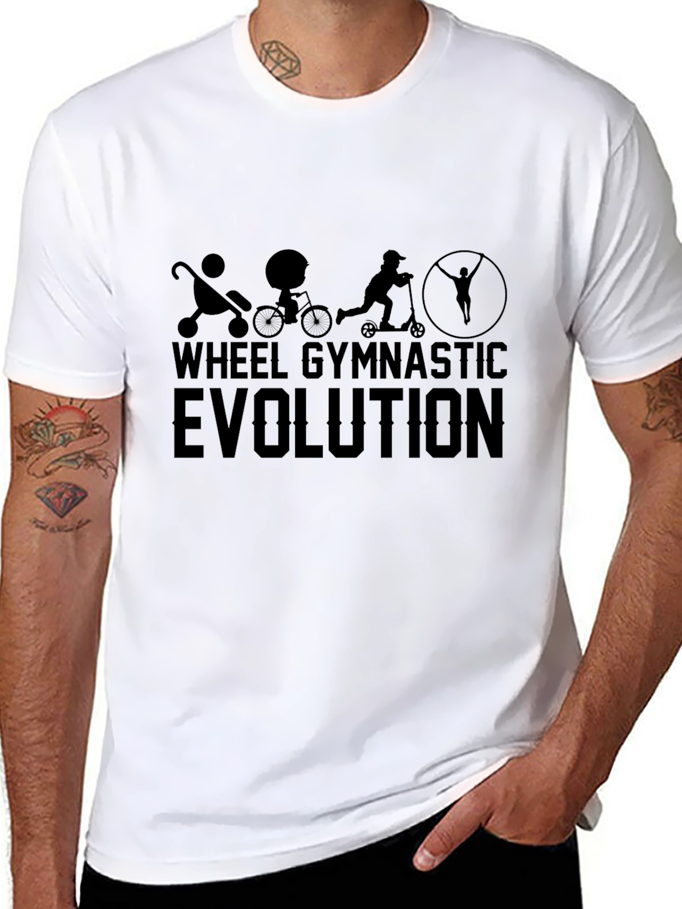 Wheel Gymnastic Evolution Black T-Shirt