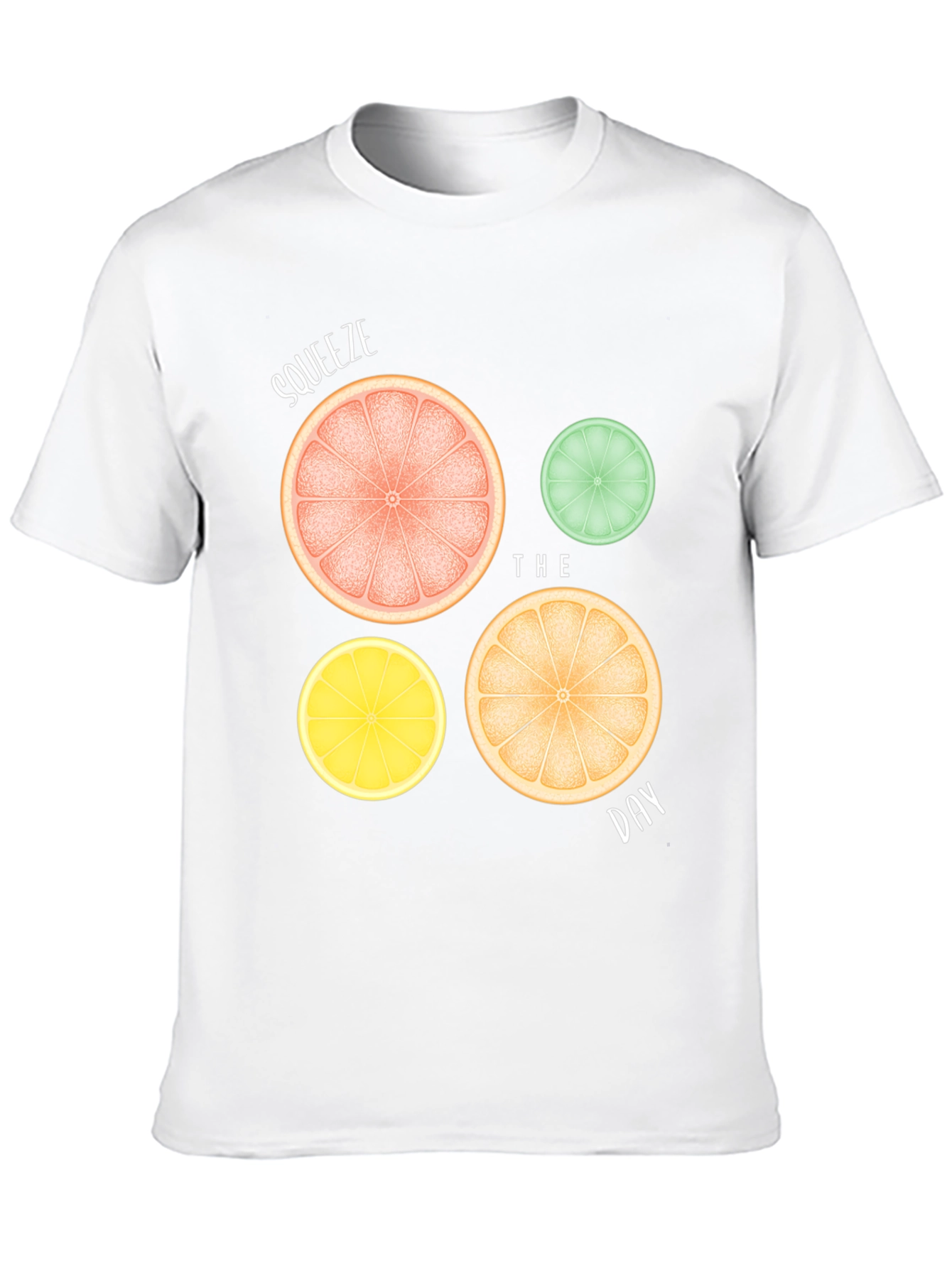 Squeeze the Day Citrus Fruit T-Shirt - Black