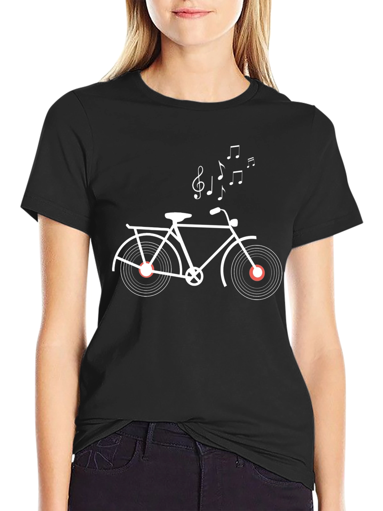 Musical Bicycle Graphic Tee - Stylish & Unique
