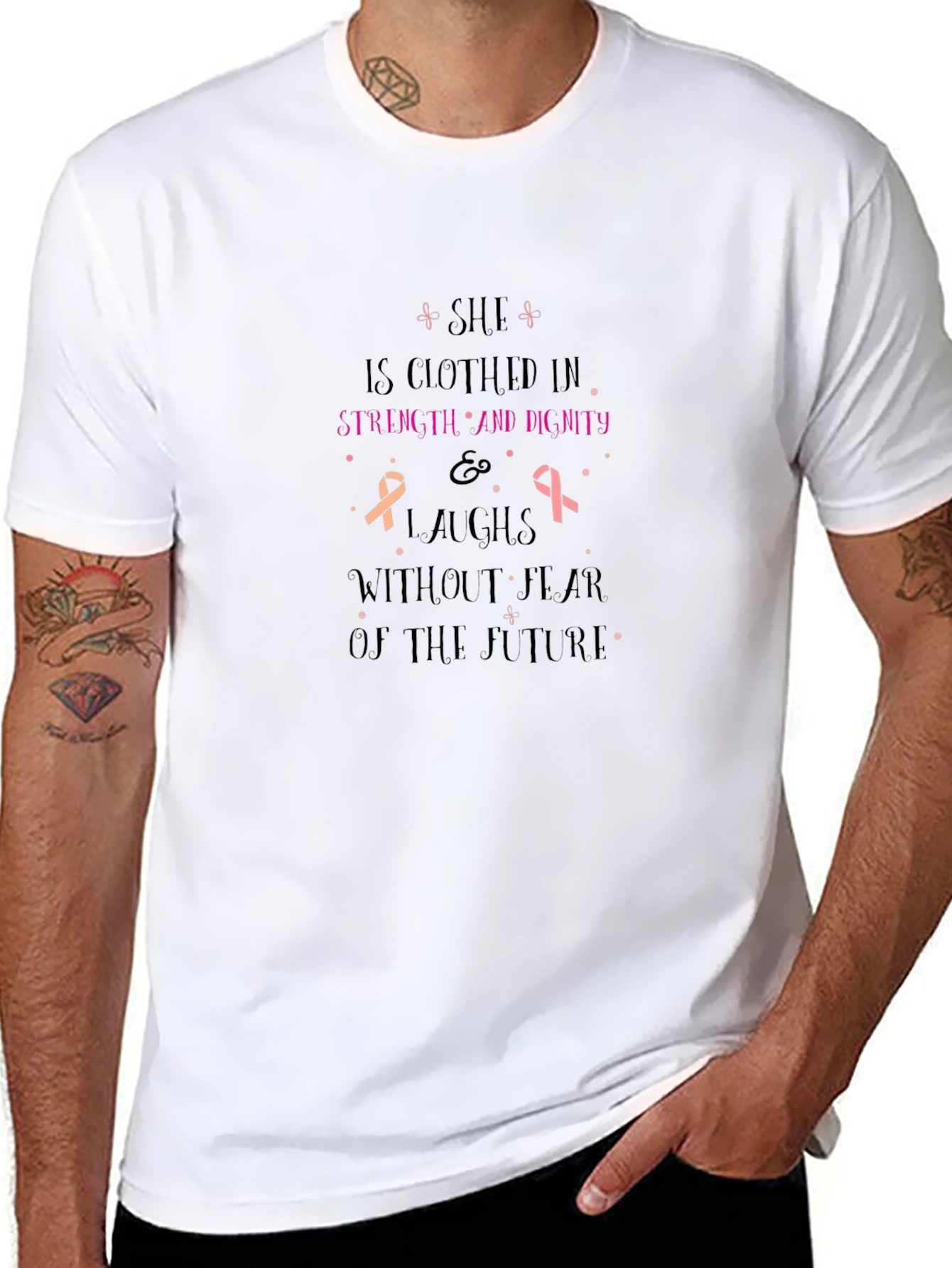 Strength & Dignity Breast Cancer Awareness T-Shirt
