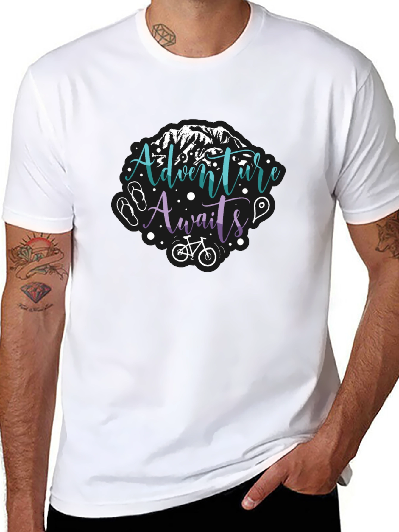 Adventure Awaits T-Shirt - Mountain Bike Graphic Tee